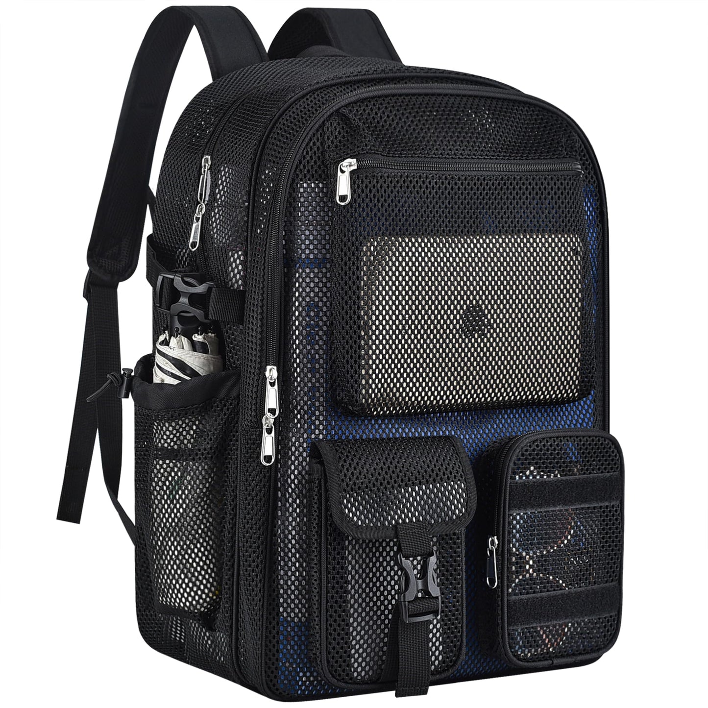 Mesh Backpack for School, 36L Large Heavy Duty Mesh Backpacks for Adults Girls Boys Kids with Inner Laptop Compartment, Mesh Schoolbag for Outdoor Hiking Beach