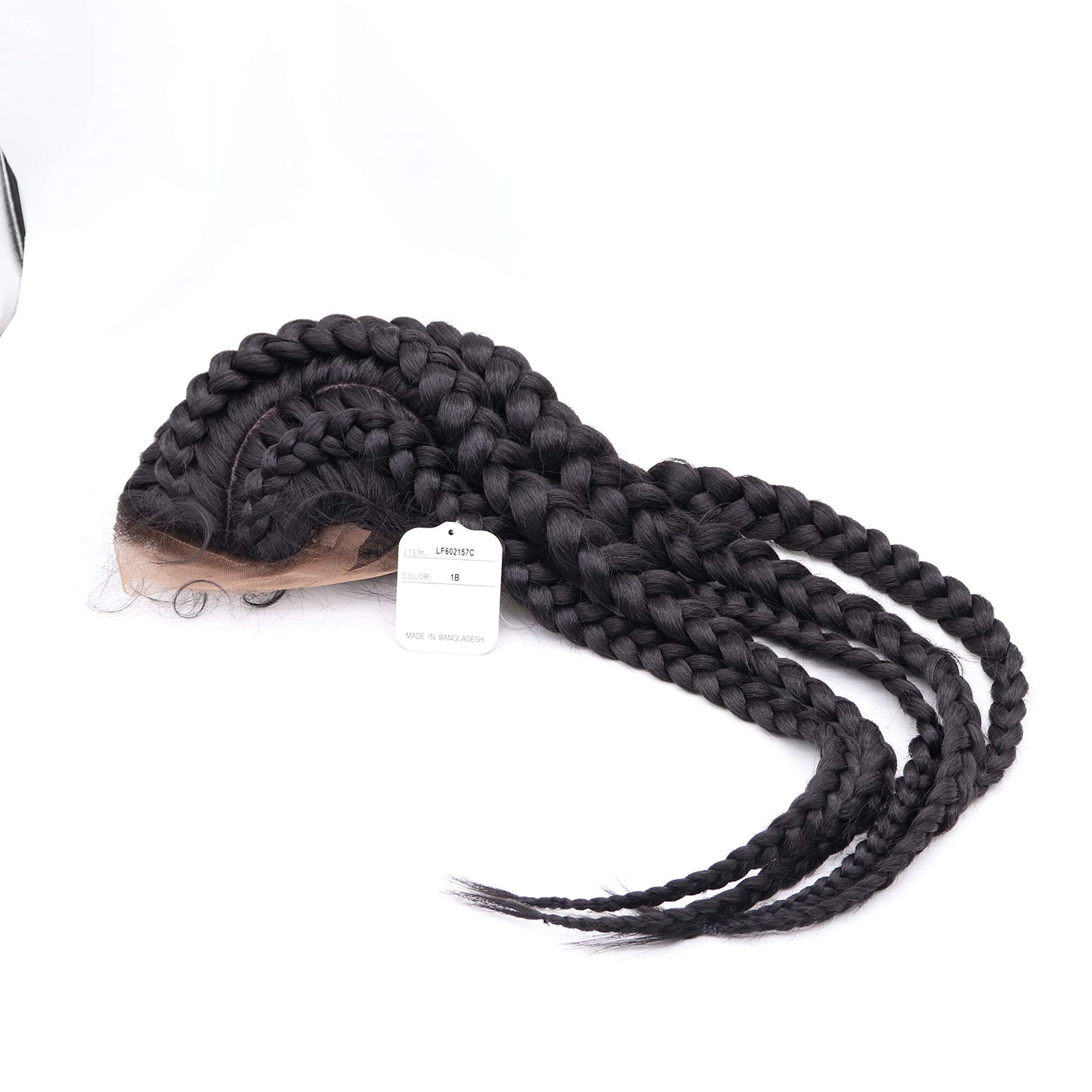 xiweiya Twist Dutch Braids Long Black Lace Front Braids Wig 5 Braids Box Braids Cornrow Braided Wig with Baby Hair Crochet Braids Hair Natural Hairline Xpression Braiding Hair For Women