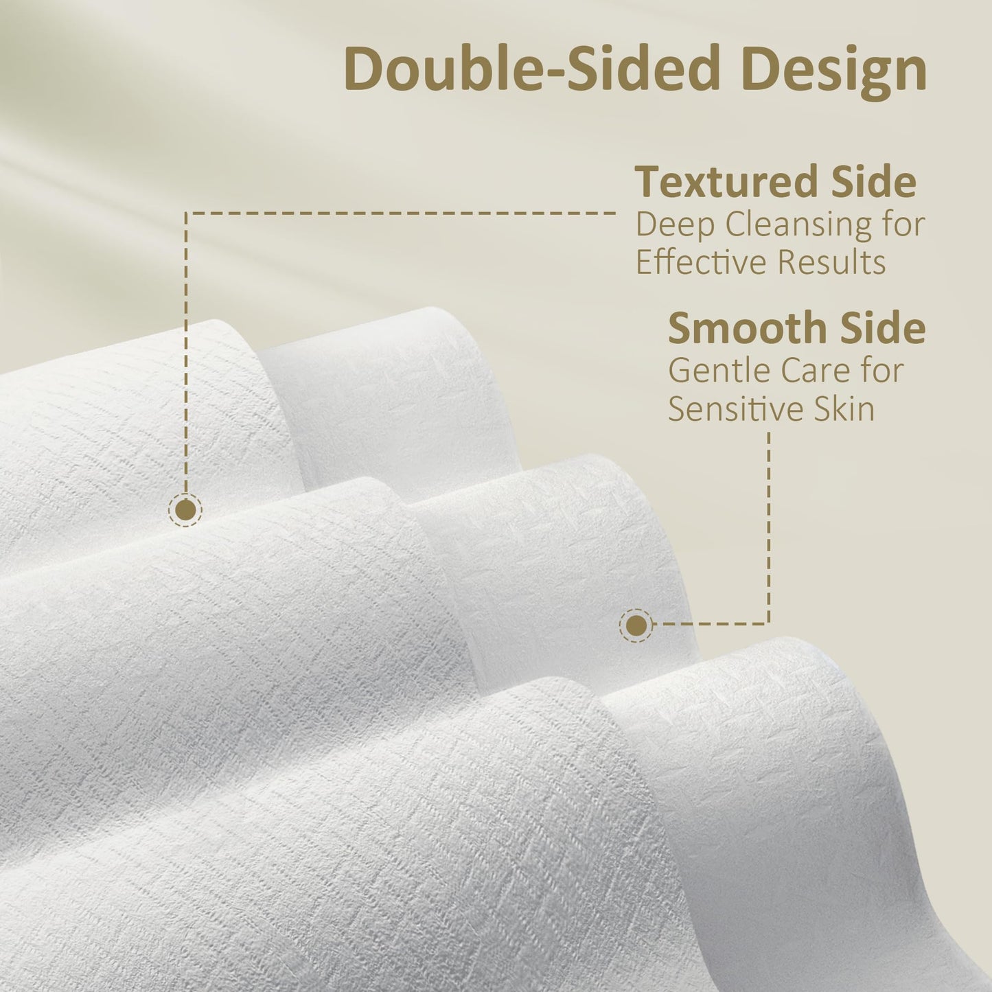 Ourmed Life Face Towels, Disposable Biodegradable Facial Towels for Sensitive Skin, Lint- free Face Wipes for Washing Face, Skincare and Makeup Remover, Dry Wipes, 10"×7.8" Extra Large, 180 Count