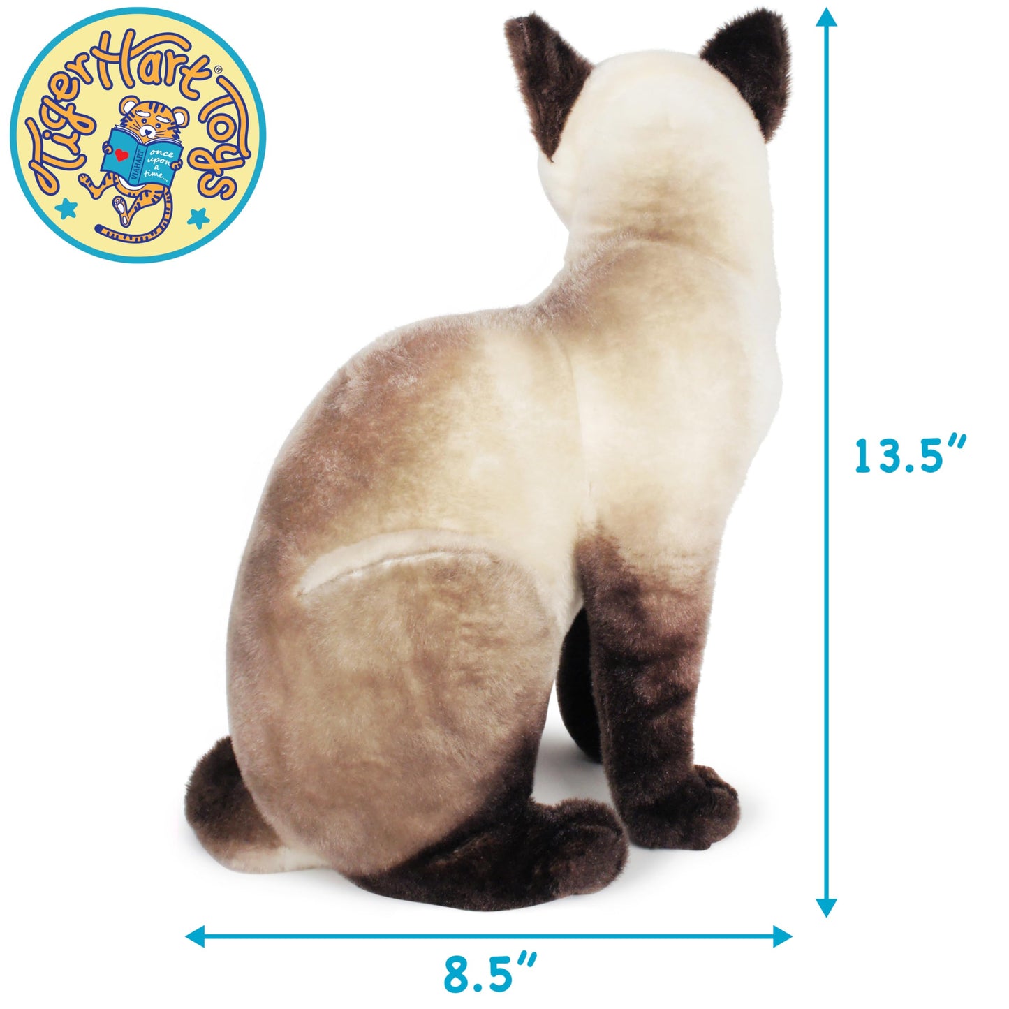 Stefan The Siamese Cat - 14 Inch Stuffed Animal Plush - by TigerHart Toys