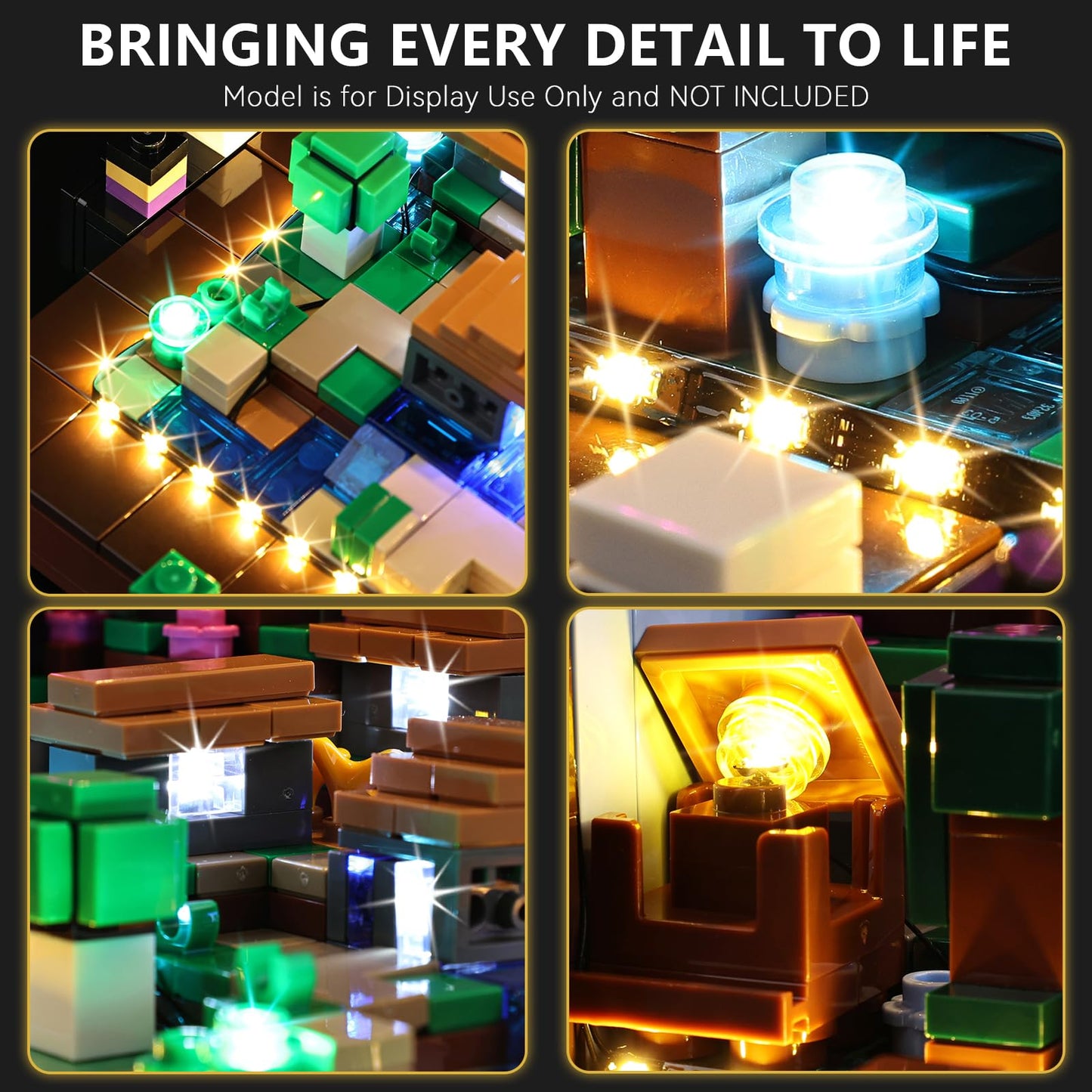 BrickSoul Crafting Table Leg0 Light Kit, Led Light Kit for Leg0 21265, Light Up Your Legos - NO Leg0 Blocks Set (Classic Version)
