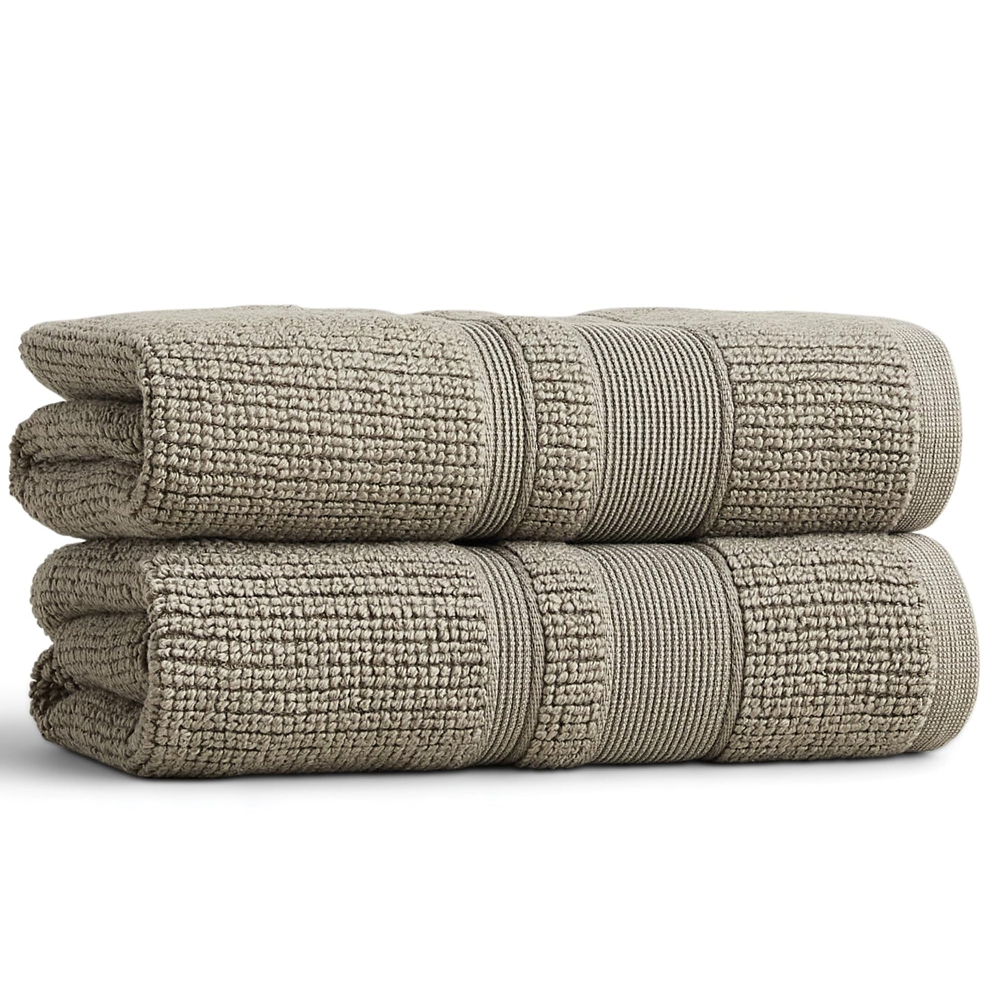 Preston Lane Douro Hand Towel Set – 2 Pack Luxury Cotton Towels, Ultra Soft & Absorbent, Quick-Dry Spa-Quality Bathroom Towels, Made in Portugal, Eucalyptus - 18.5 x 27.5