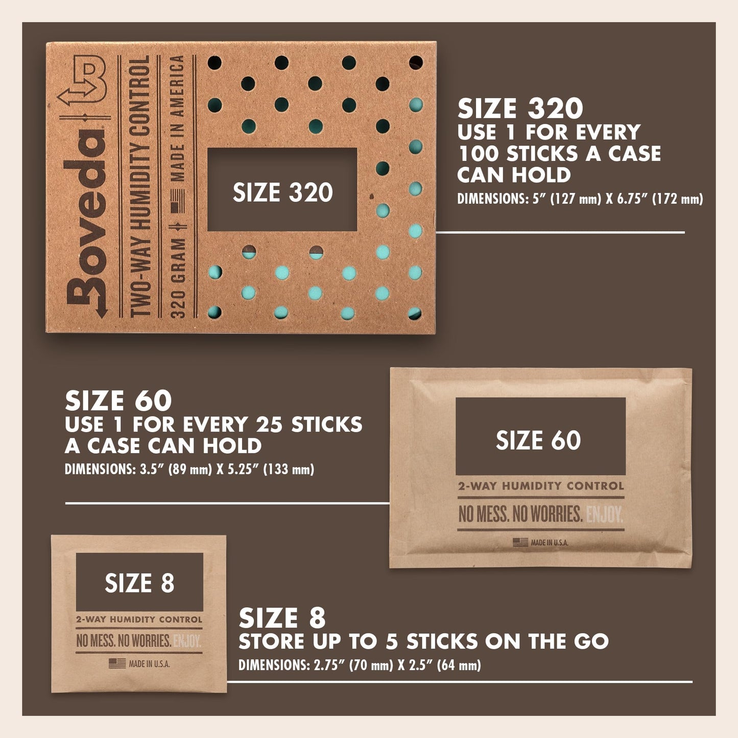 Boveda 75% Two-Way Humidity Control Packs – Size 60 – 12 Pack – Fix Major Moisture Loss/Low RH in Non-Plastic Humidifier – Moisture Absorbers – Individually Wrapped Hydration Packets