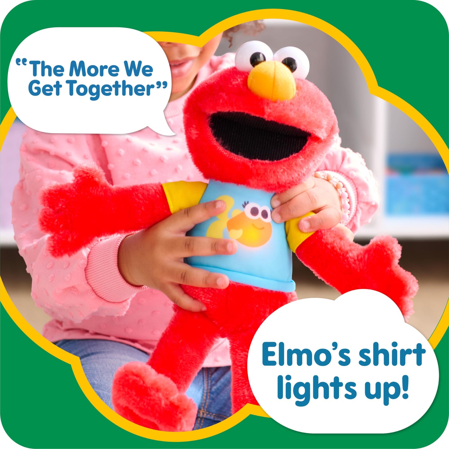 Sesame Street 13-inch Sing-Along Plush Elmo with Lights and Sounds, Super-Soft and Huggable, Officially Licensed Kids Toys for Ages 18 Month, Gifts and Presents
