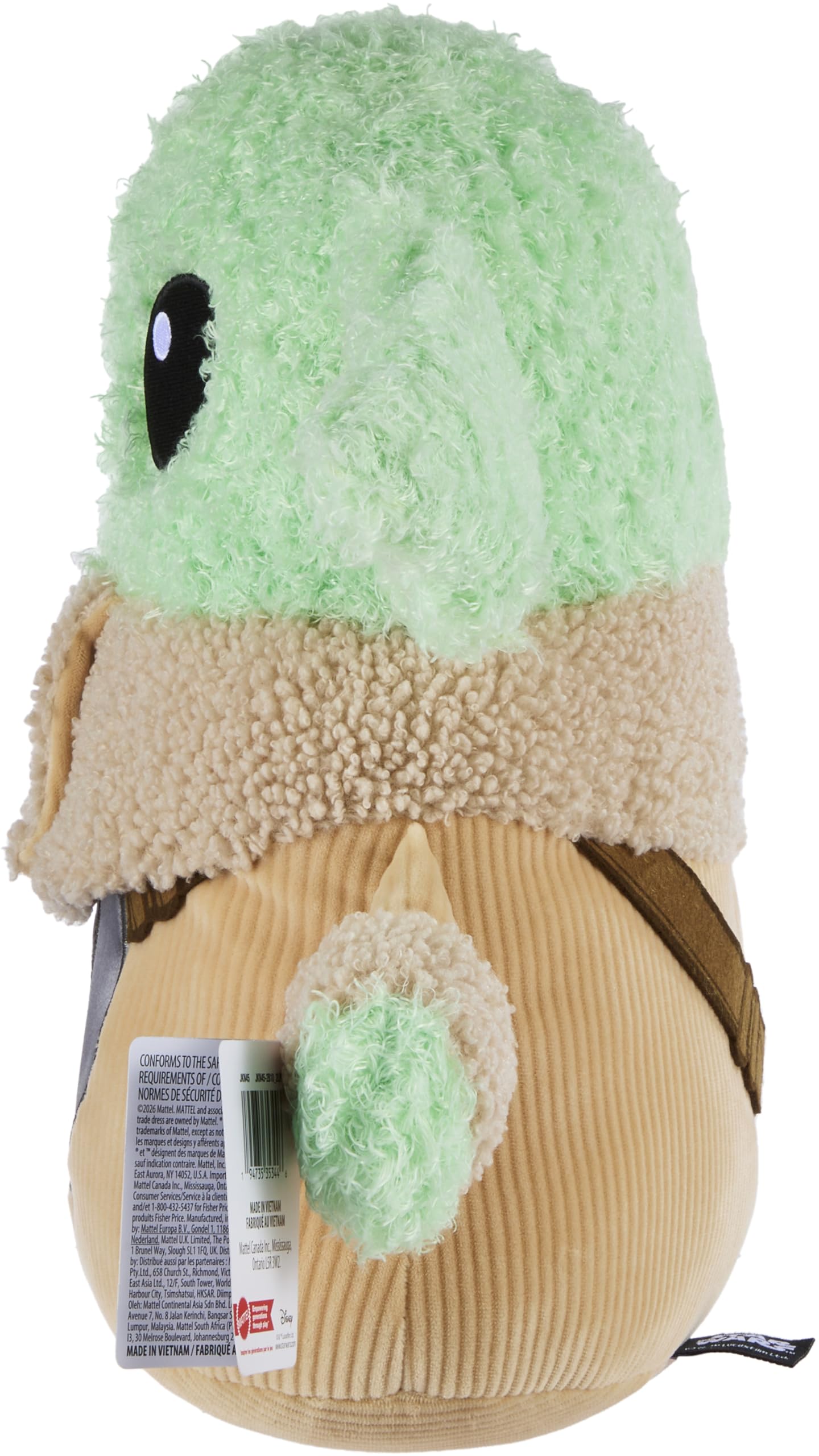 Mattel Star Wars the Mandalorian & Grogu Movie Grogu 12-inch Tall Plush with Embroidered Rondel Design on Chest Fuzzy Multi-Textured Soft Plush Stylized Collectible