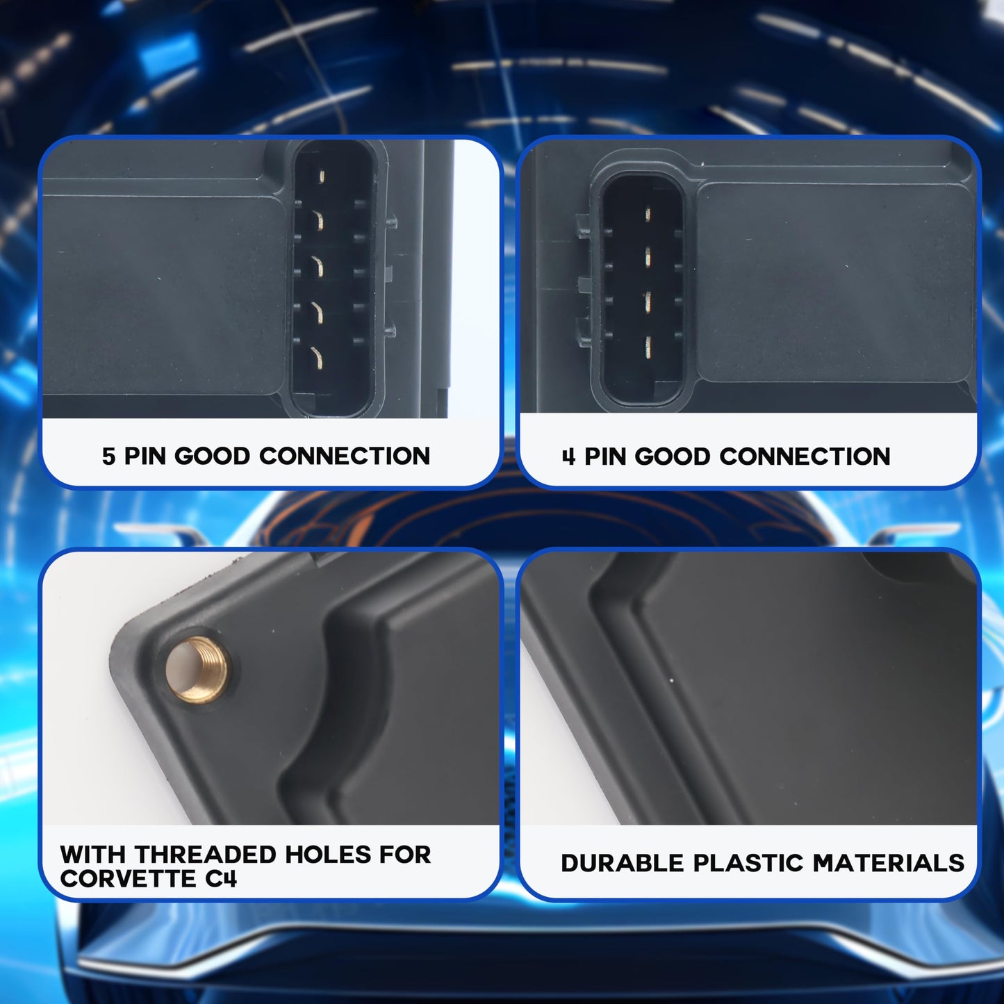 LLYZFED 16521297 Headlight Lamp Actuator Control Relay Module Fit for Chevrolet Corvette C4 1984-1996, for Pontiac Firebird 1987-1989, Replace# 16510537 25-376108-1 HL110