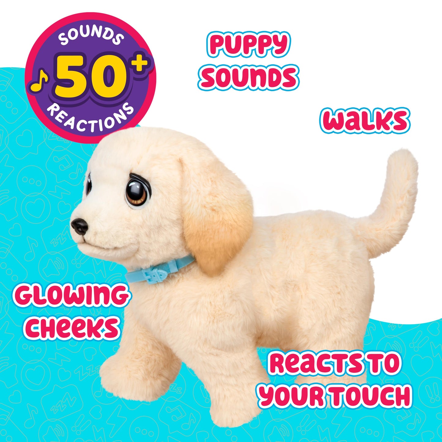 Little Live Pets Ouchies - Cooper The Retriever Puppy|Transform from Injured to Healed Like a Vet. Make a Real Cast. Walking Puppy with Carrier (35cm/13.8in Tall). Repeat Play. 50+ Sounds & Reactions