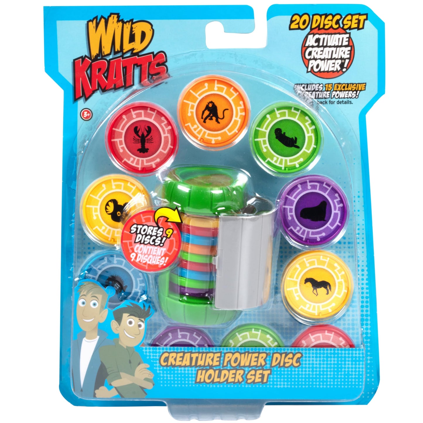 Wild Kratts Toys Creature Power Disc Holder Set with 20 Discs - Chris Kratt