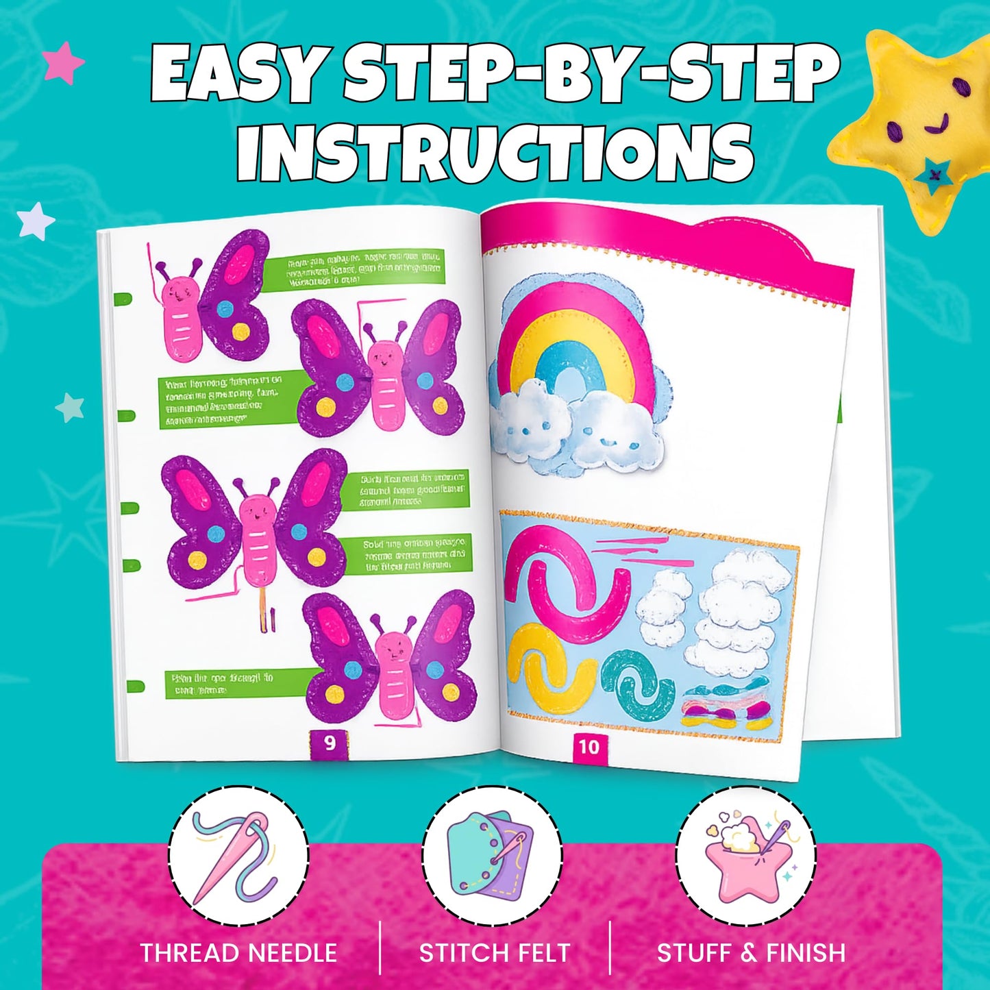 Sewing Kit for Kids - Unicorn Wonderland Learn to Sew Magical Projects - Beginner Sewing Kit for Girls 7 8 9 10 11 12 yrs - Sewing Kits for Kids with Instructions and Sewing Supplies