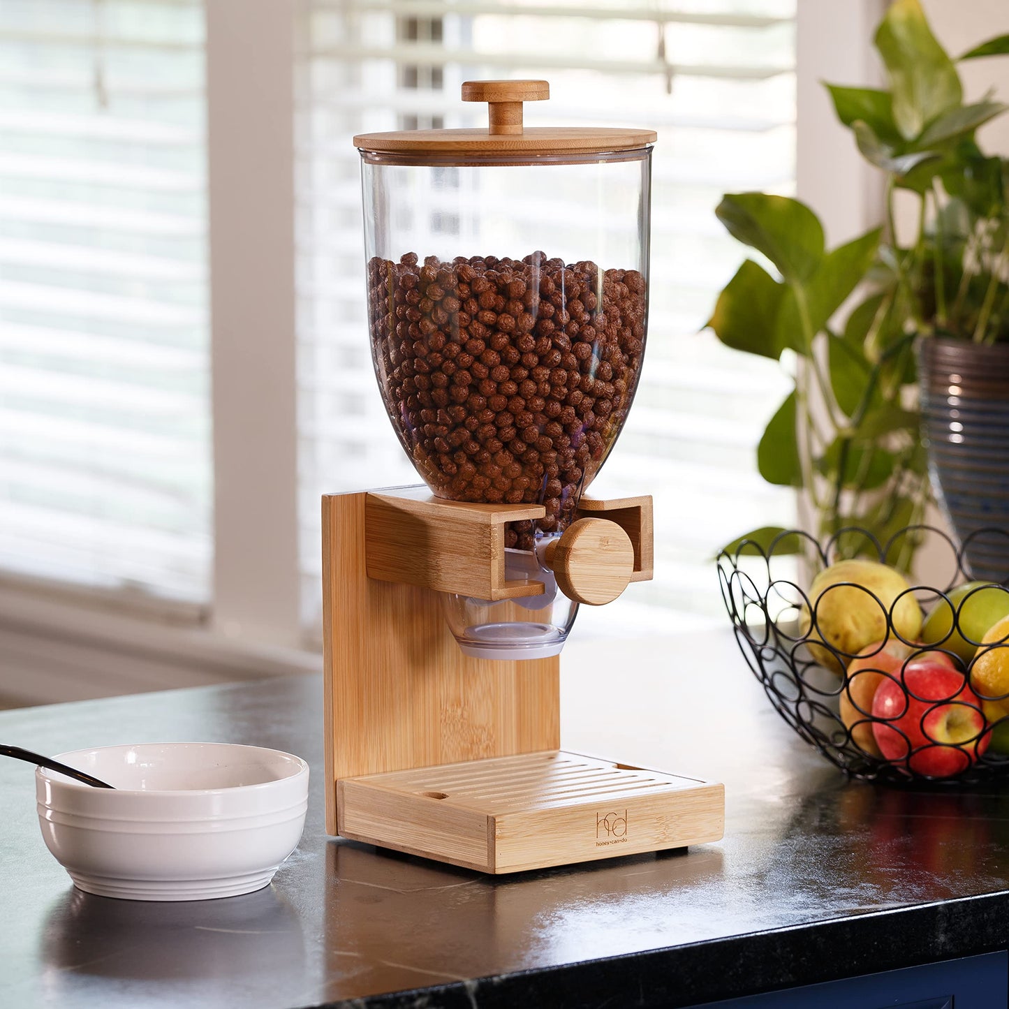 Honey Can Do Bamboo Cereal Dispenser, Natural KCH-09385 Natural, 17.5 oz