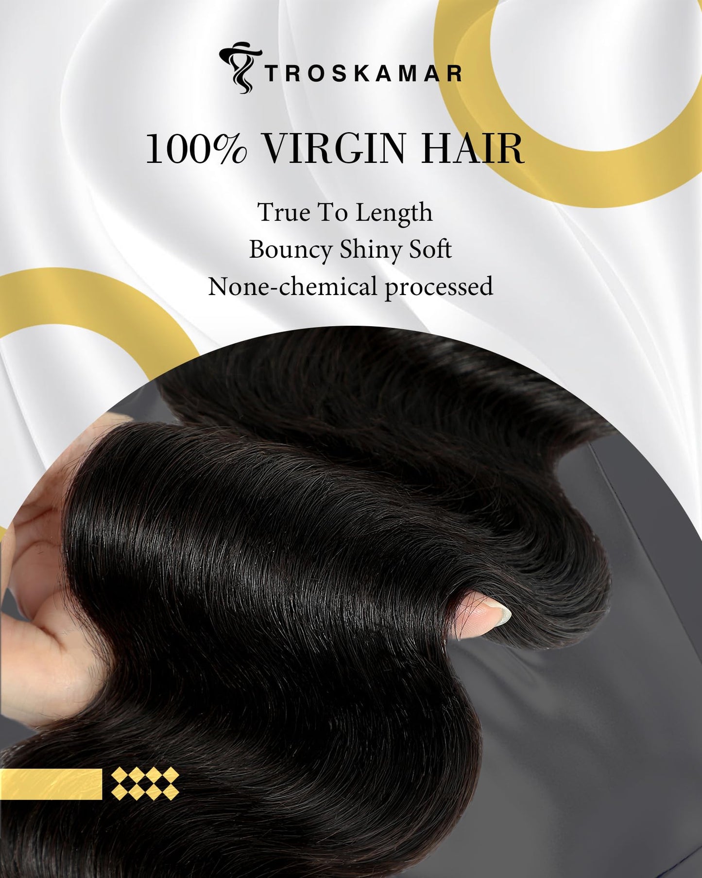 Body Wave Bundles Human Hair 12A Human Hair Bundles 16 18 20 Inch Brazilian Virgin Hair Extensions 100% Unprocessed Bundles Human Hair Body Wave 3 Bundles Natural Color