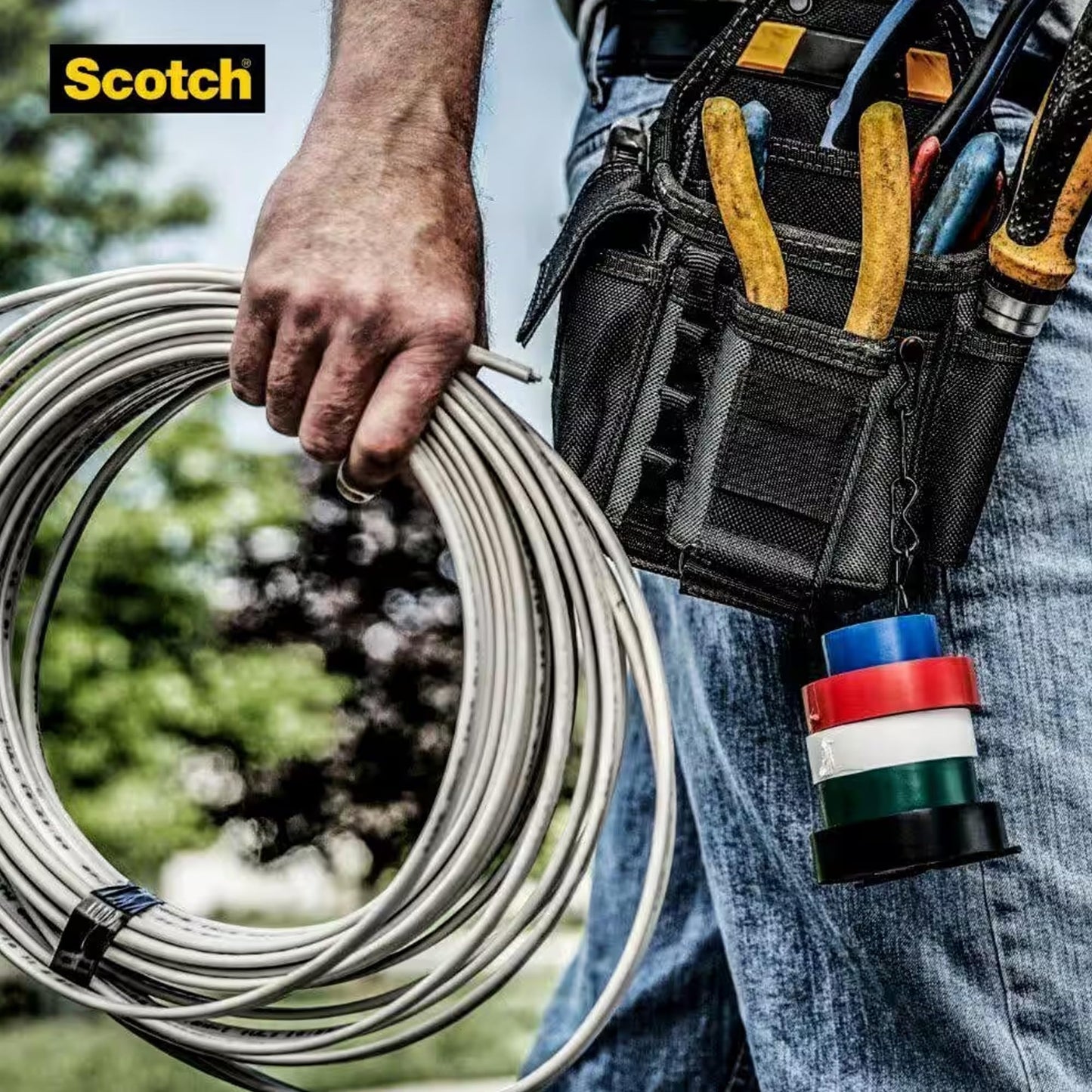 3M 10828-DL-2W 3/4" X 66' White Scotch 35 Professional Electrical Tape