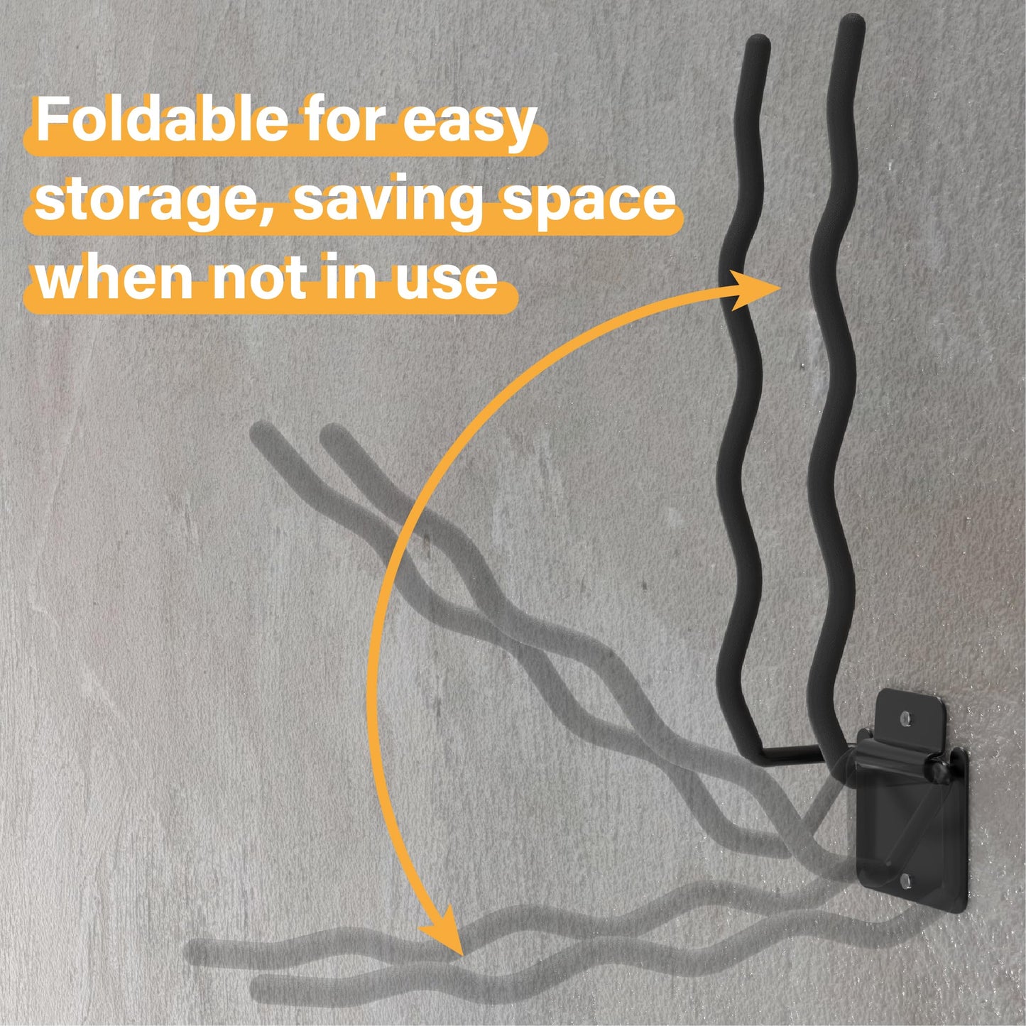 BFPeaky Heavy Duty Garage Hooks - 6 Pack Wave Hooks for Shovels, Chairs Tools - Durable 12" Ladder Hanger, Ideal for Garden, Garage, Yard Tool Organization