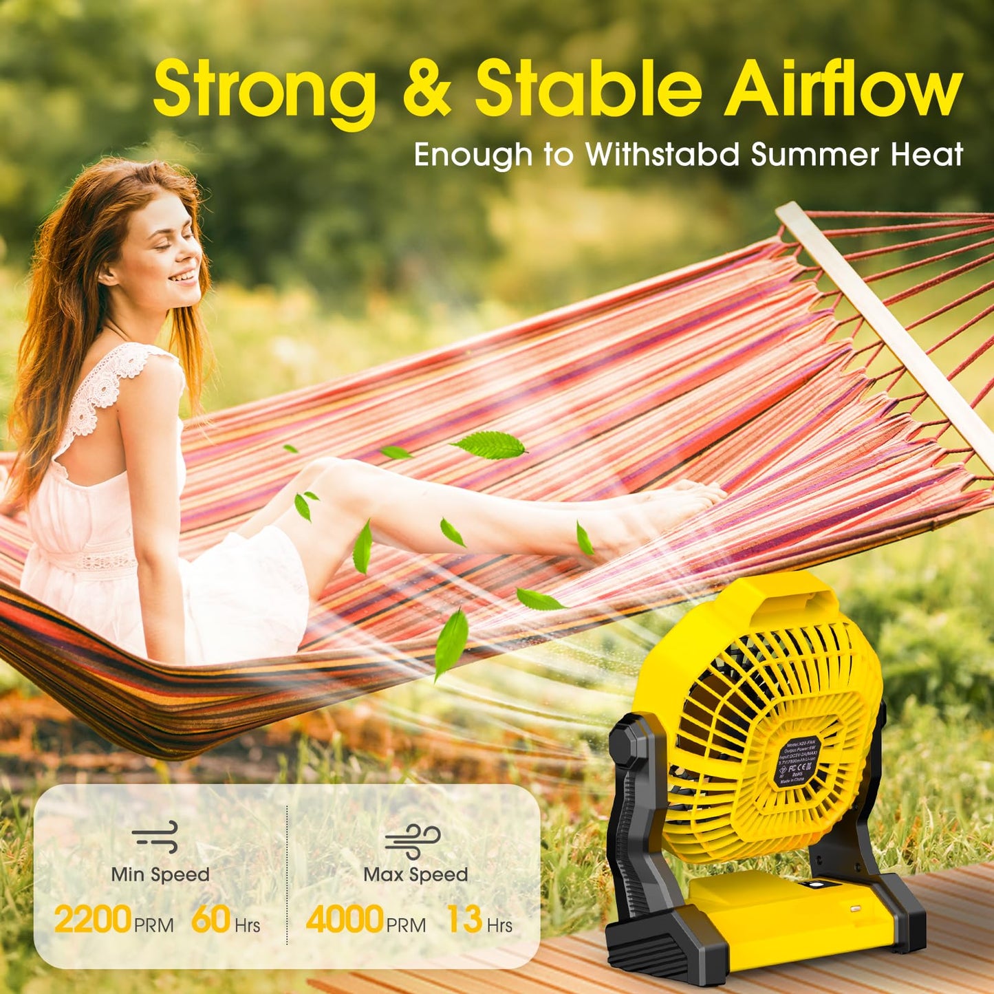 JINLICTE Solar Fan with LED Lantern, Camping Fan with 7W Solar Panel, Rechargeable Solar Powered for Outside, Quiet Battery Operated Tent for Picnic, Barbecue, Fishing, Travel