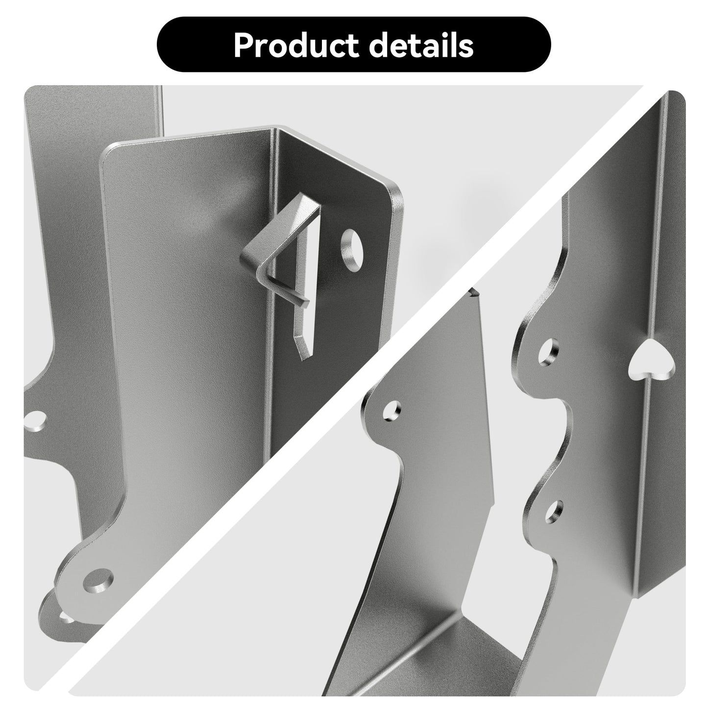 Herbert-fty 2X10 Joist Hanger 20 Gauge LU210 Galvanizing Face Mount Joist Hangers for Wood Hurricane Ties Widely Applicable Rafter Ties - 20 pk