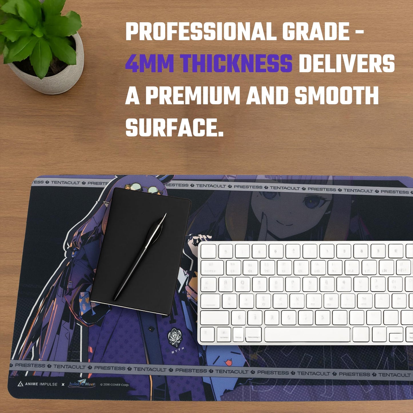 ANIME Impulse x Ninomae Ina’NIS Desktop Gaming Mousepad, hololive Production Officially Licensed Premium Grade Non-Slip TCG Playmat or Office Desk Mat for Keyboard and Mouse