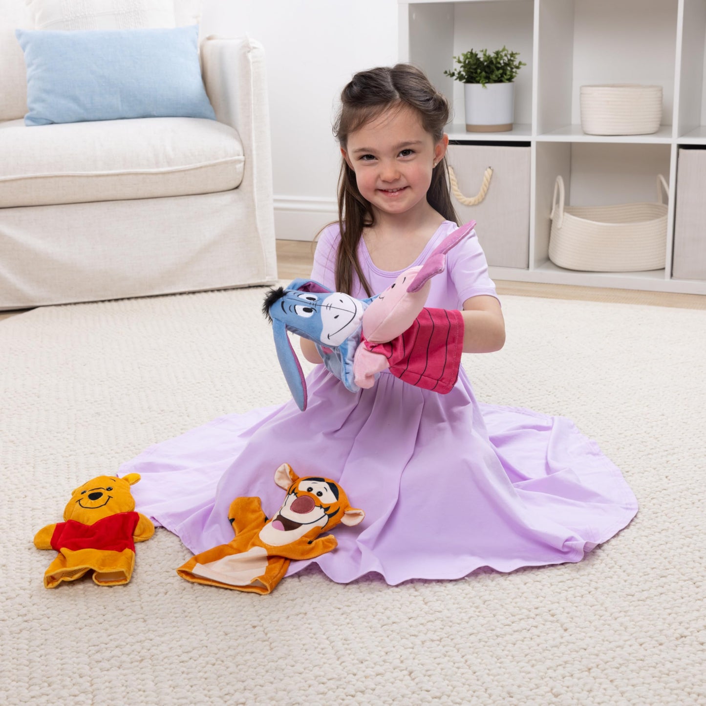 Melissa & Doug Disney Winnie the Pooh Soft & Cuddly Hand PuppetsWinnie The Pooh Toys, Soft Hand Puppets for Kids Ages 2+