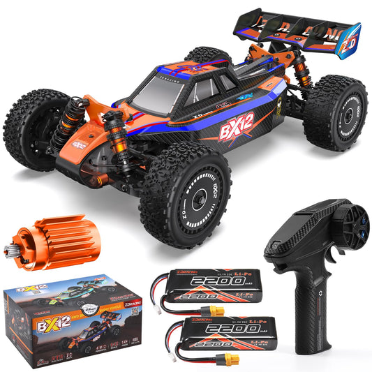 AINIUNIU ZD Racing 1:12 Brushless Fast Rc Cars for Adults Fast 42 MPH,Off Road Rc Car 4X4,Remote Control Trucks for Adults 4WD High Speed Racing RC Buggy with Two 3S 2200 mAh Truck Suitable for Gifts