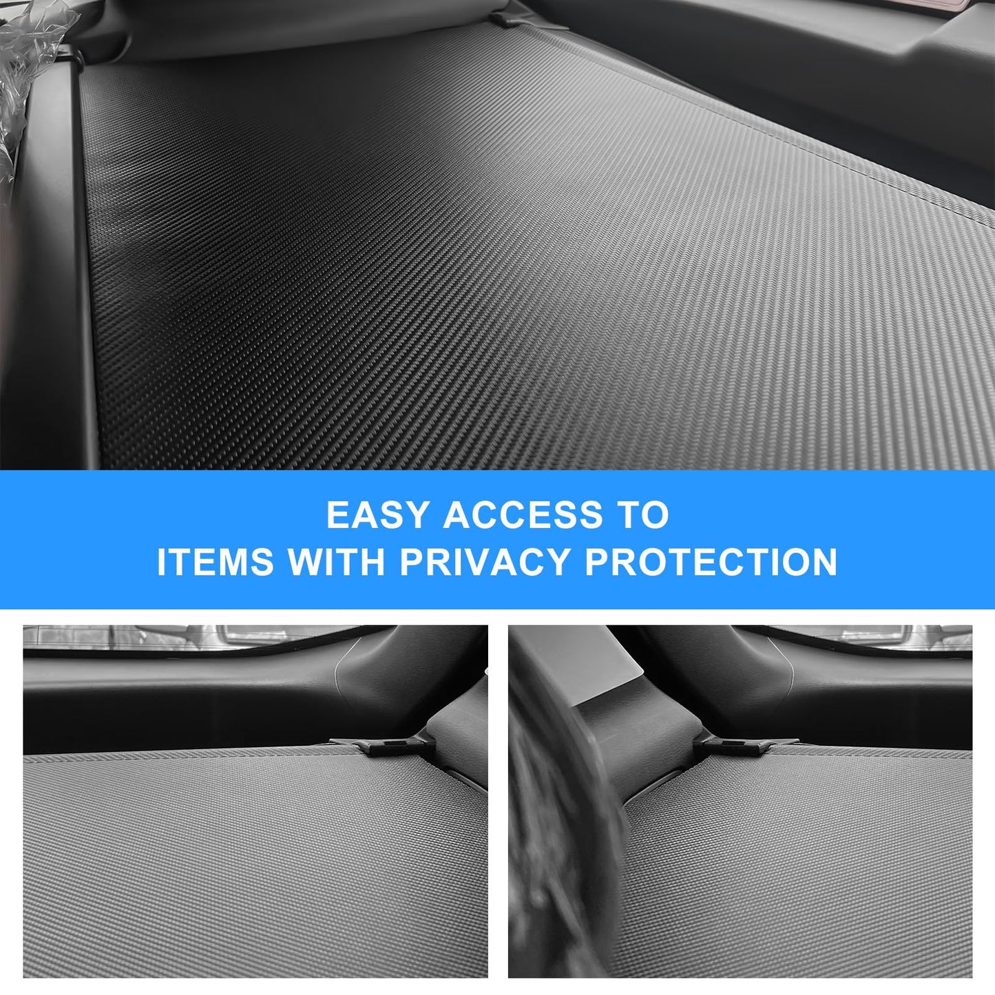 AUXKO Retractable Cargo Cover for Toyota 4Runner 2025, Trunk Cargo Cover Luggage Security Shade Cover for 2025 Toyota 4Runner Shielding Shade Anti-Peeping Luggage Privacy Screen, Carbon Fiber