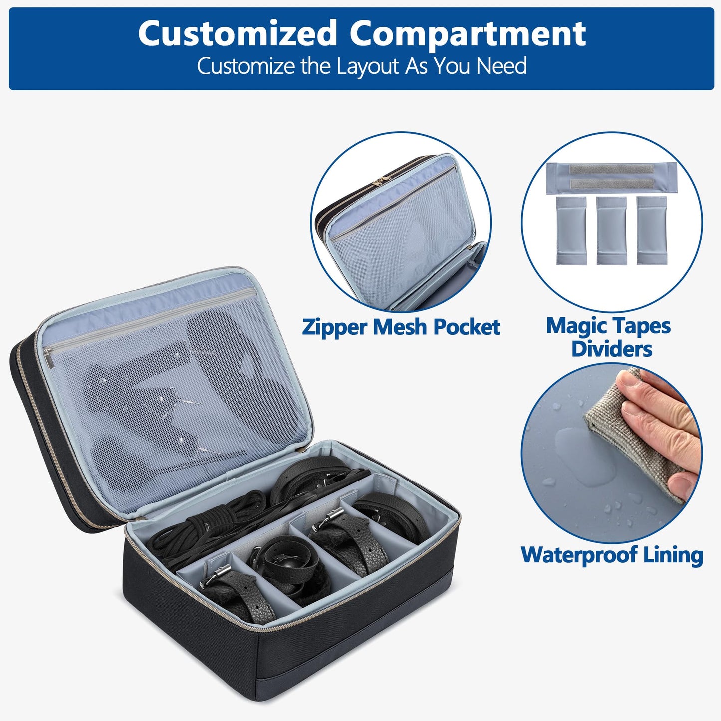 Damero Discreet Bag for Toys, Discreet Lockable Toy Storage Bag, Private Toy Storage Bag Box for Women and Men, Patent Pending