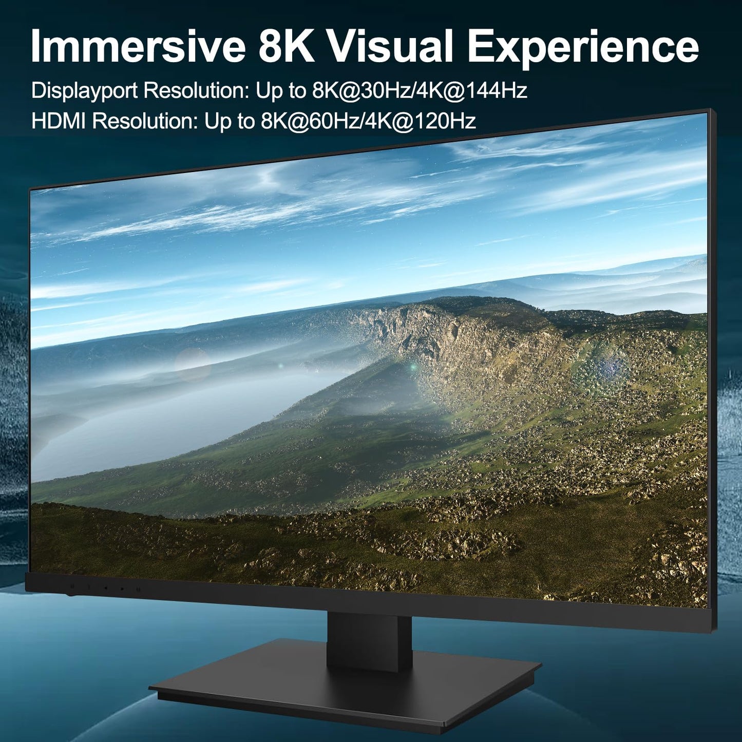 8K KVM Switch 3 Monitors 2 Computers Triple Monitor 2 Displayport 1.4 and HDMI 2.1 USB 3.0 KVM Switches, DP 1.4 Supports 8K@30Hz/4K@144Hz, HDMI Supports Max 8K@60Hz /4K@120Hz with Wired Remote Control