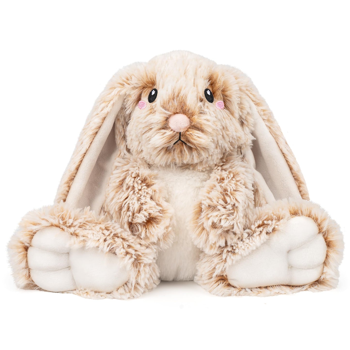 Happy Fuel Microwavable Unscented 1.5 lbs Heating Pad for Women and Kids - Cute Soft Cozy Pillow Plush Heatable Warm Stuffed Animals - Kawaii Hot and Cold Plushie Food Toy (Bunny)