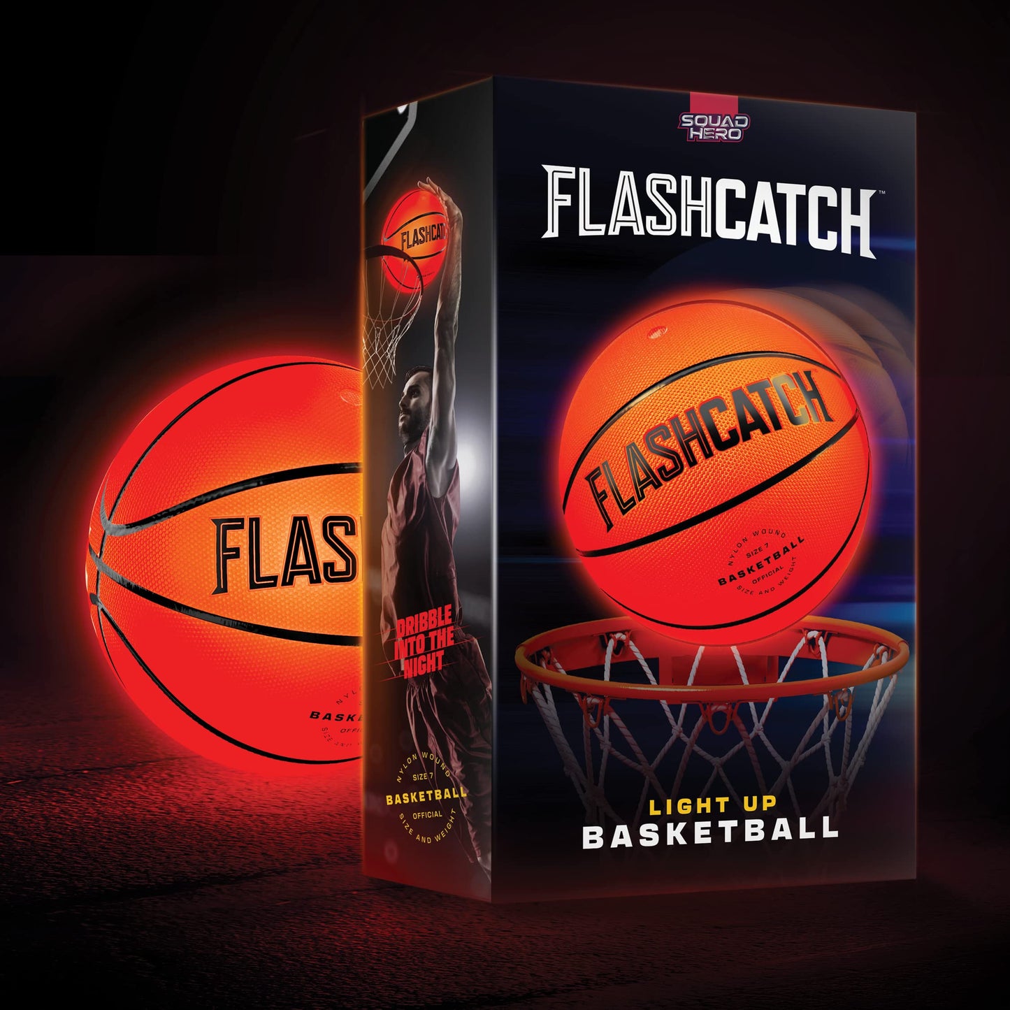 Light Up Basketball - Glow in the Dark - Sports Gear Accessories Gifts for Boys 8-15+ Year Old - Kids, Teens Gift Birthday Ideas - Cool Teen Boy Toys Ages 8 9 10 11 12 13 14 15 Age Outdoor Teenage