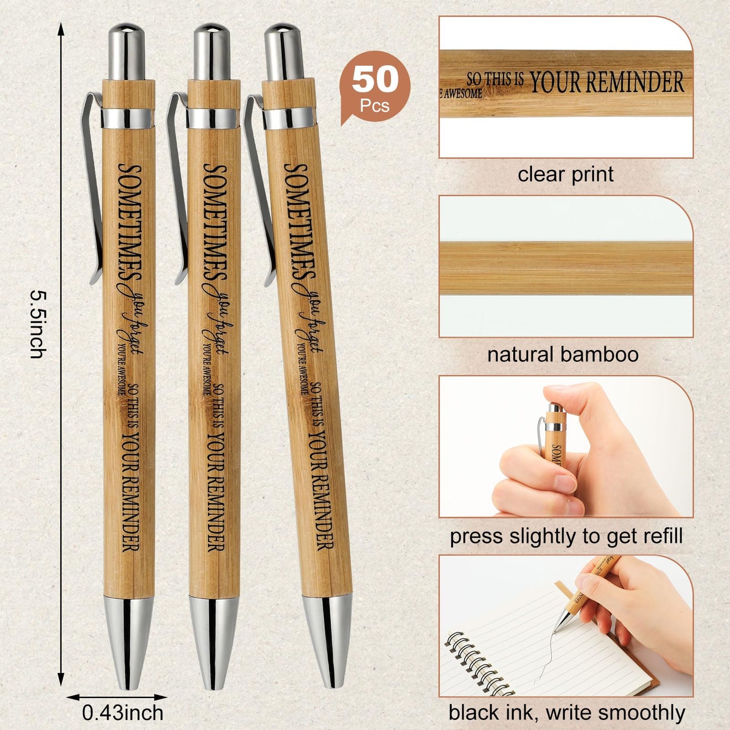Yeaqee 100 Pcs Employee Appreciation Gifts Inspirational Gifts Set Mini Spiral Notebooks with Pen May You Be Proud of The Work You Do Motivational Thanks Gift for Staff Coworkers (Motivational Style)