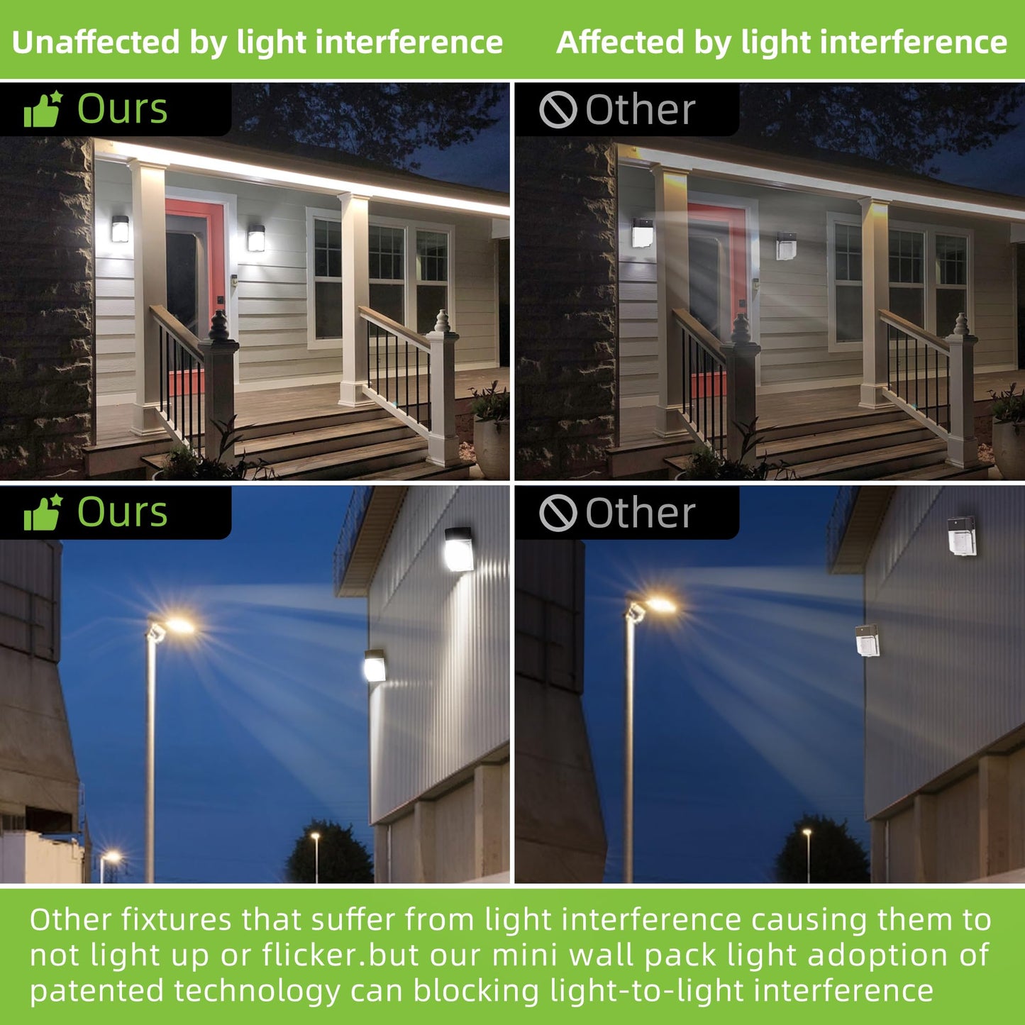 hykolity Update 30W LED Wall Pack Light with Photocell, 3450LM 5000K Daylight Dusk to Dawn 120V LED Outdoor Wall Mount Light, 150-250W MH/HPS Replacement, Waterproof Security Lighting-4 Pack