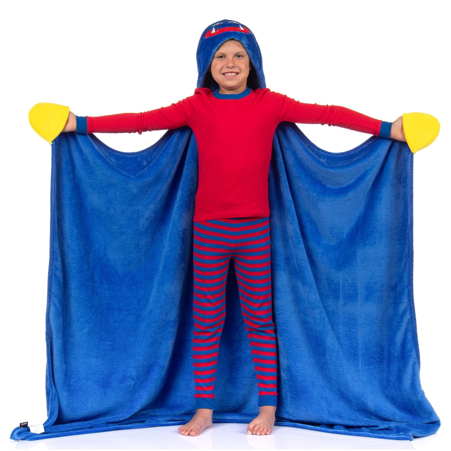 Poppy Playtime Huggy Wuggy Plush Super Soft Game Hooded Blanket Throw with Embroidered Face 50" x 60"