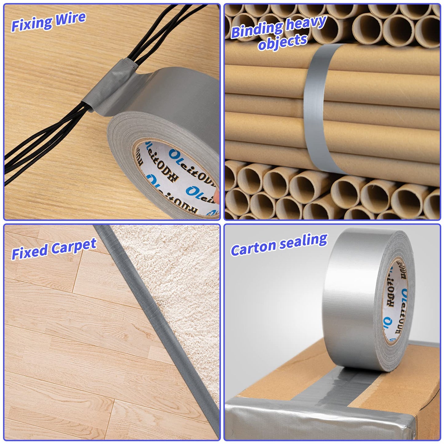 22 Pack Silver Duct Tape Bulk, 2 inch X 660 Yards, Heavy Duty Waterproof, Strong No Residue All-Weather Duct Tape, Tear by Hand, Multi-Use for Indoor & Outdoor Repairs, Industrial, Professional Use