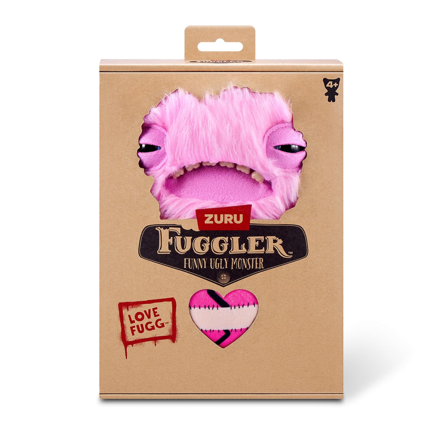 Fuggler Love Fugg Funny Ugly Monster, Plush, Collectible, Toy (Love Fugg - Refres-Pink)