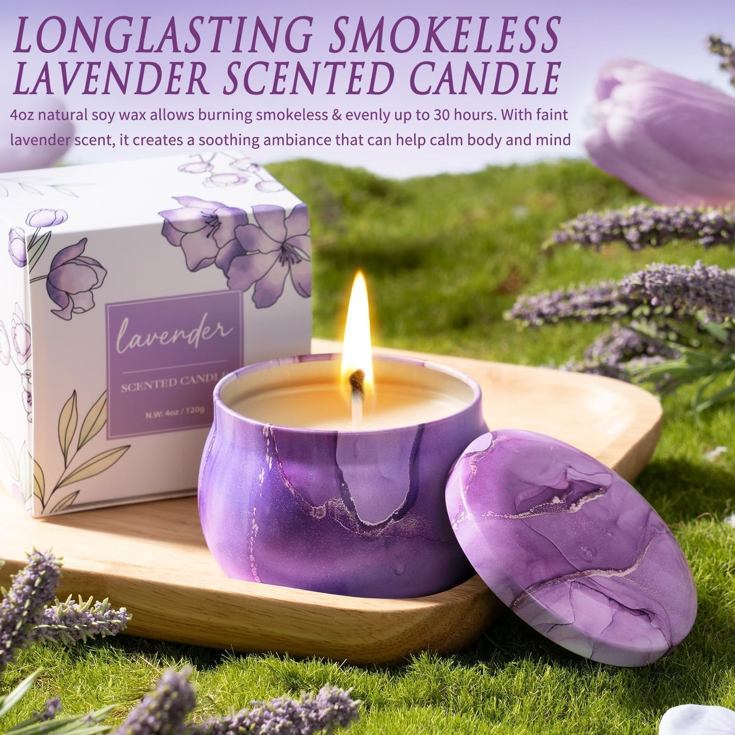 Birthday Gifts for Women Self Care Set Get Well Soon Gift Baskets, Relaxing Lavender Spa Gift Basket Care Package for Women, Unique Easter Gifts for Mom Her Girlfriend Sister Best Friends Wife