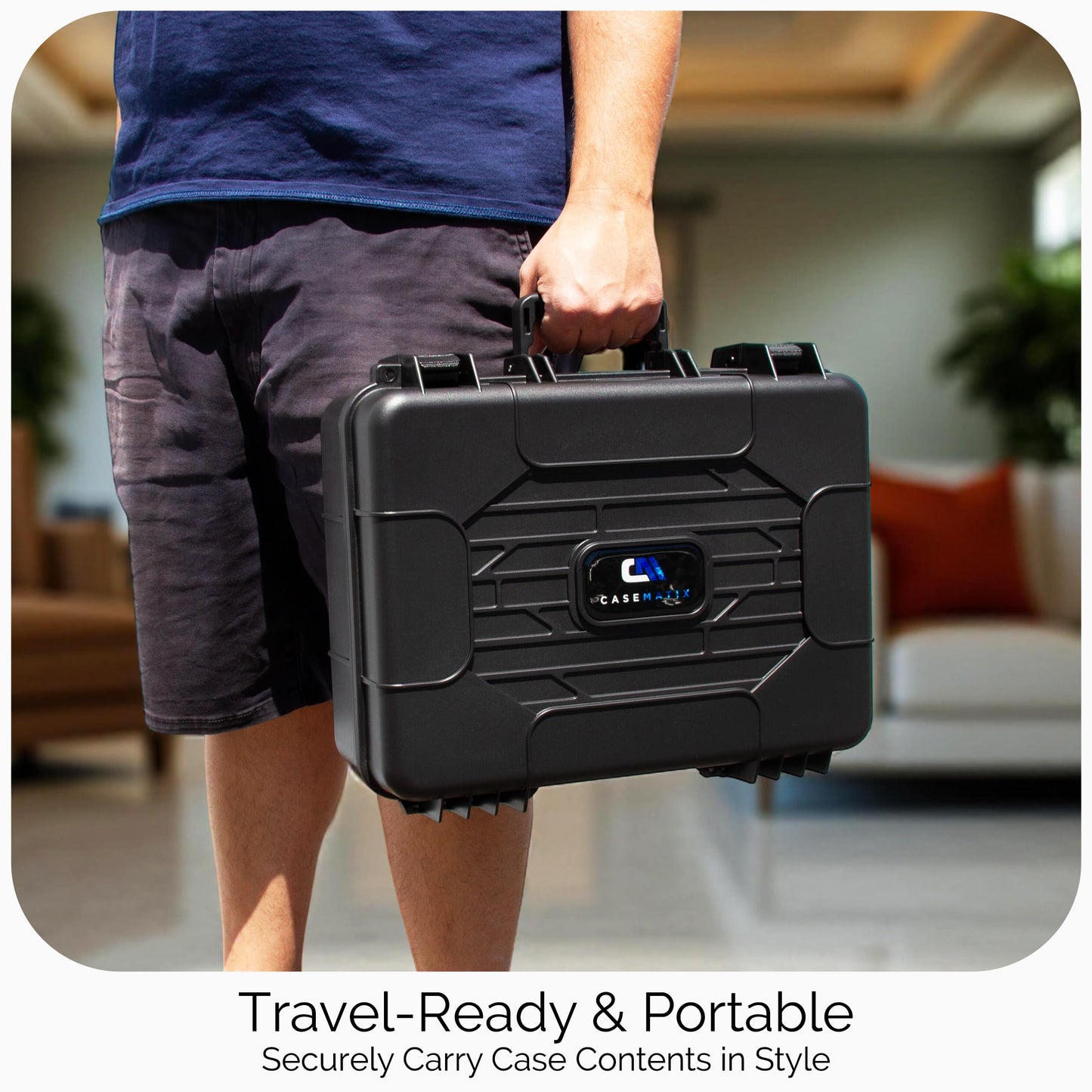 CASEMATIX Portable Printer Carry Case Compatible with HP Officejet 250 Wireless Mobile Printer, Ink Cartridges and Power Cable