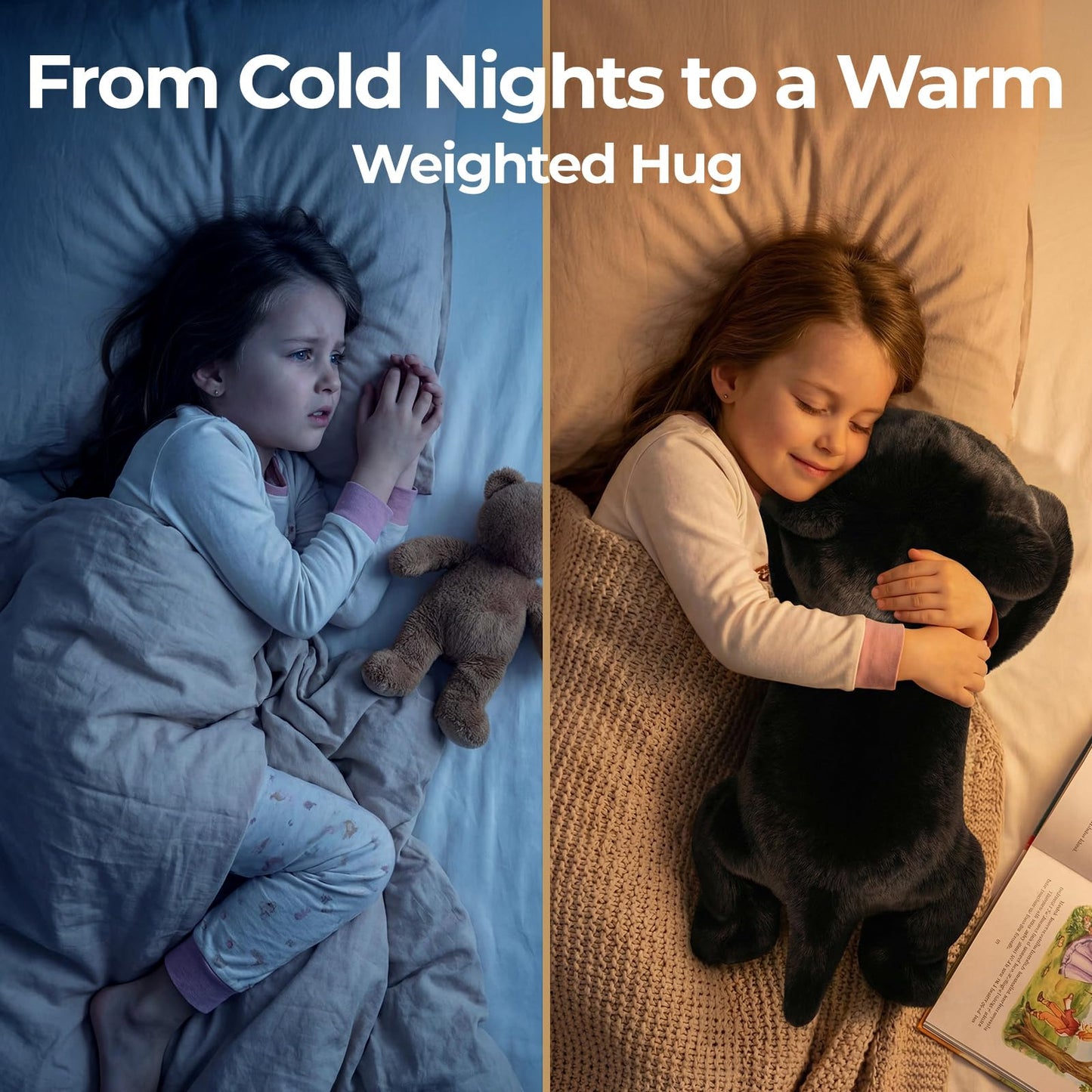 Mewaii Weighted Stuffed Animals with Microwavable Heating Pad - 5 lbs Adjustable, Heatable & Coolable Cat Plush for Realistic Hug, Removable Inner Pad, Perfect Plush Gift for Kids, Adults (23 Inch)