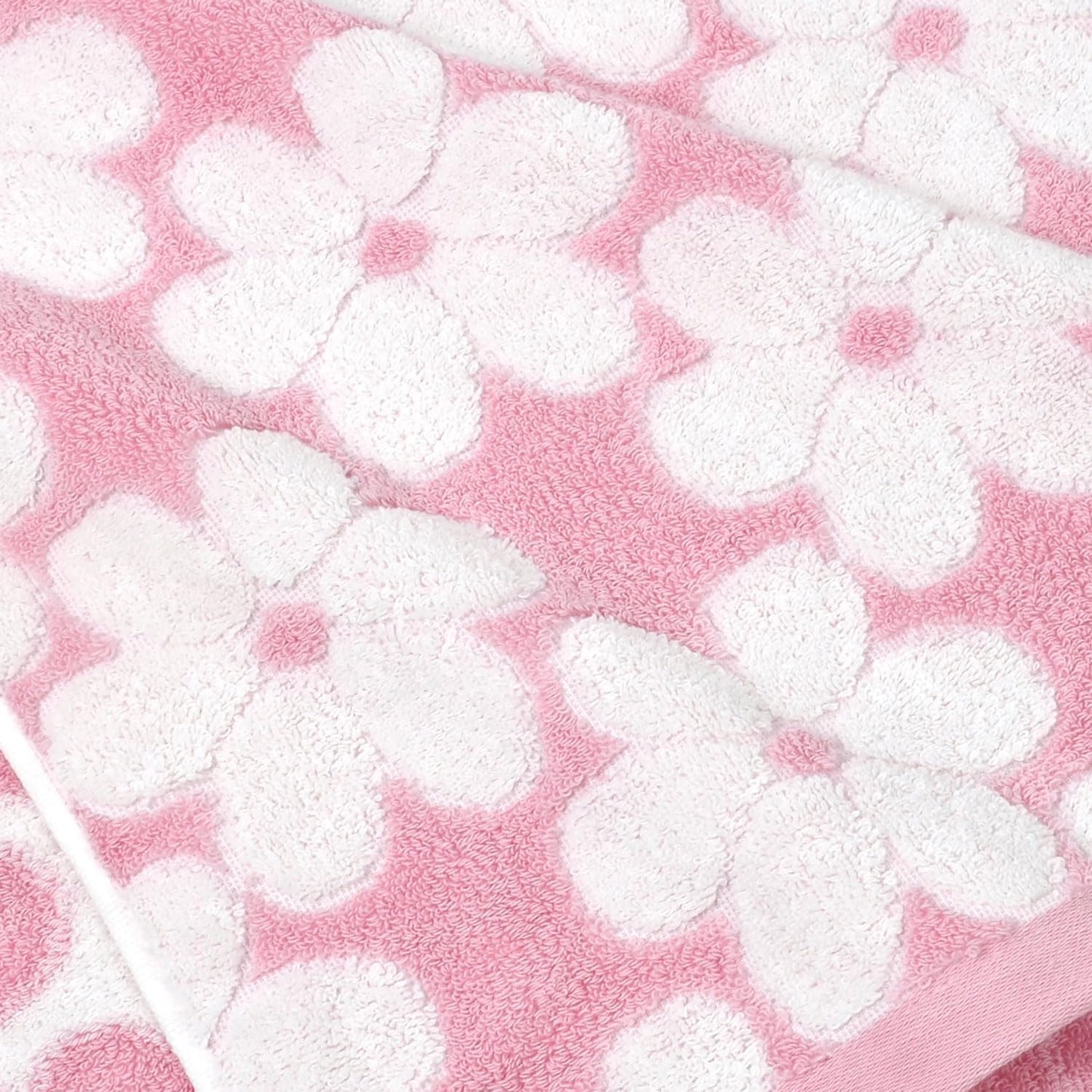 Jacquotha Pink Bath Towels Set of 2, Super Absorbent & Decorative 27.5x55 Inches, Cute Floral Jacquard Shower Towel for Bathroom Decor, Beach, Cotton