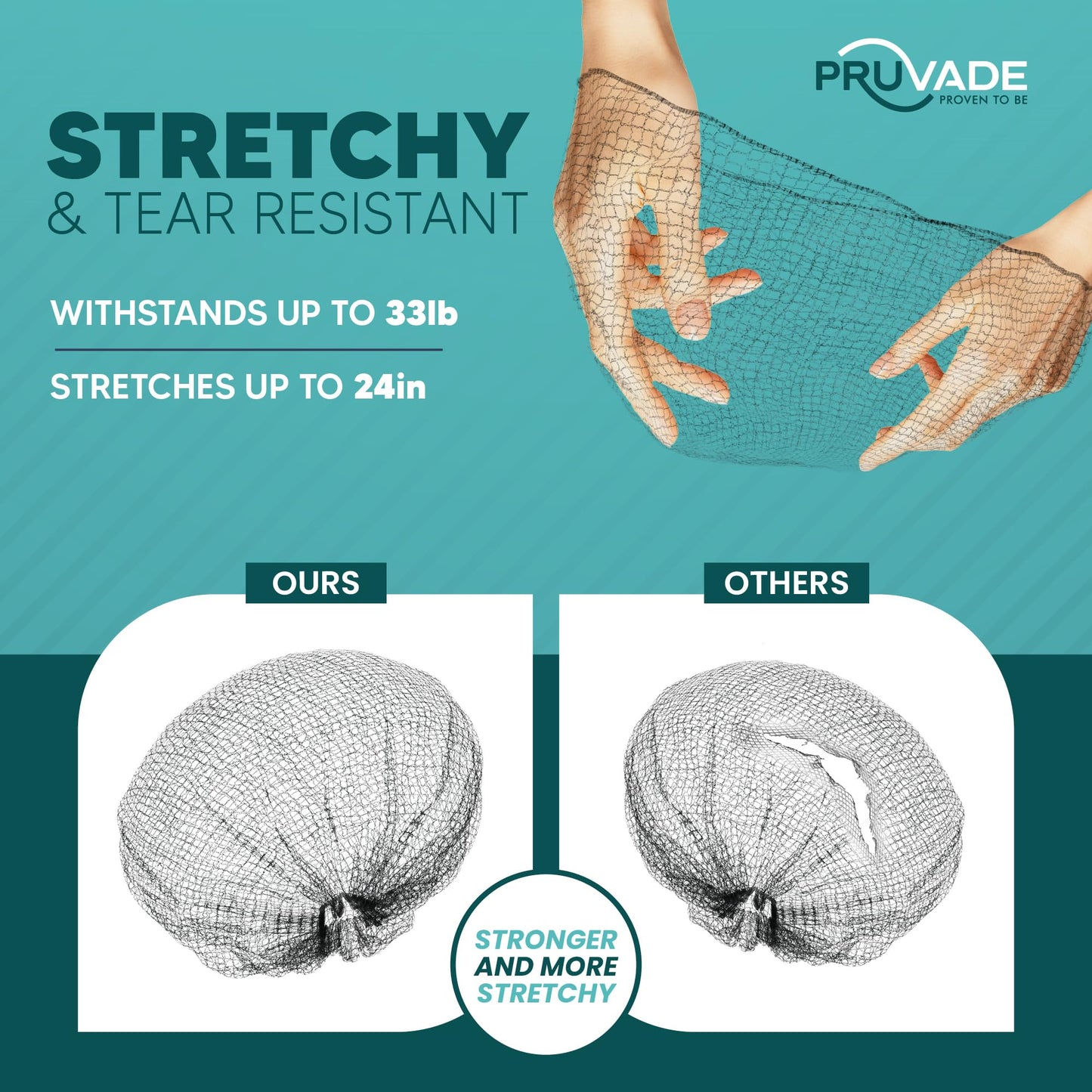 1000 Pack Invisible Hair Nets for Women & Men | Elastic 24" Mesh Hair Net for Buns, Long Hair & Short Hair - Hairnets for Ballet Dancers, Sleeping, Wig Storage, Food Service & More