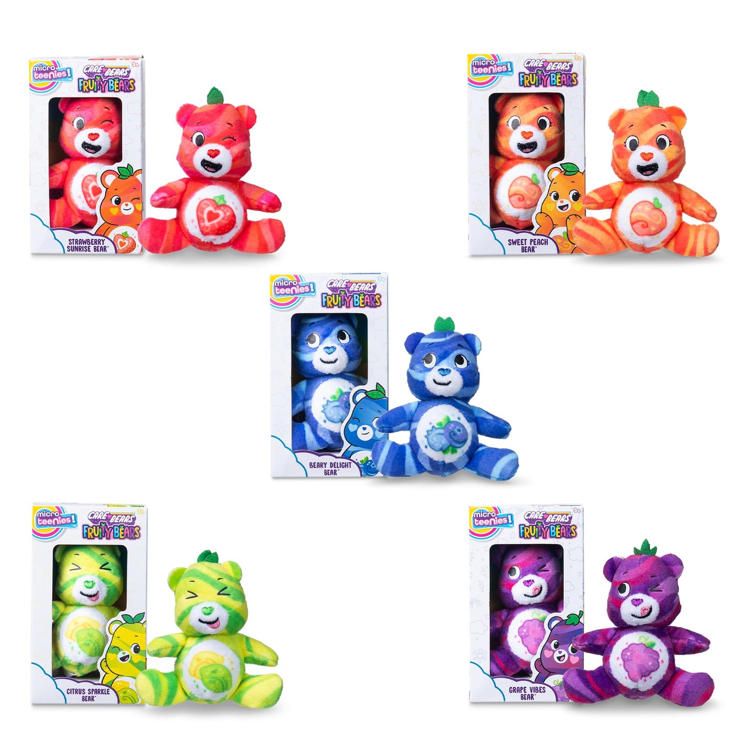 Micro Teenies Care Bears Fruit Friends 5-Pack