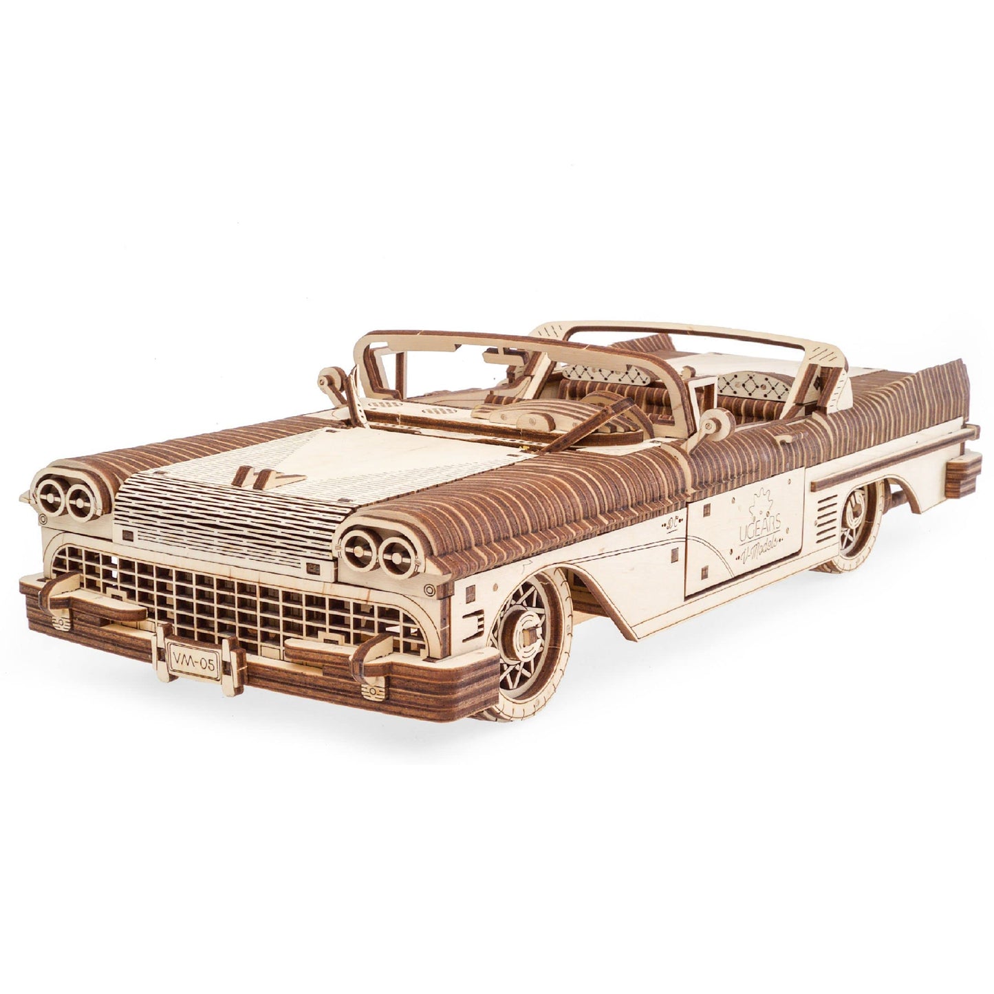 Ugears 3D Puzzles for Adults Dream Cabriolet Mechanical Models Wooden Puzzle Brain Teaser Construction Craft Kits for Adults DIY Puzzle Learning Toys for Kids Woodcraft Convertible Car Building Set