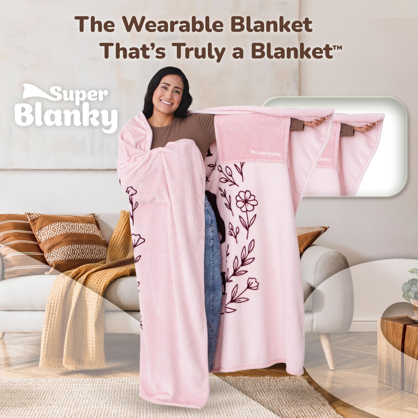 Super Blanky Wearable Blankets for Women - Cozy Mothers Day Gifts for Mom, Adult Comfy Wearable Blanket Men, College Graduation Gift for Her Girlfriend, Gifts for Wife Birthday Gift Ideas, Mama Bear