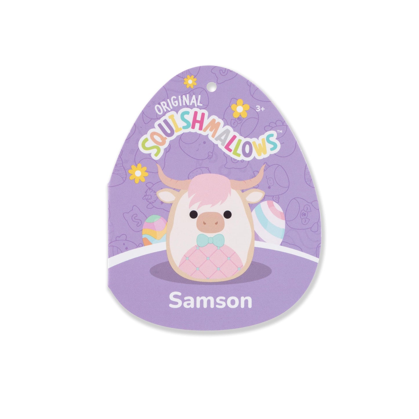 Squishmallows Original 20in Samson The Cookie Highland Cow with Bowtie – Official Jazwares Easter Plush (Jumbo)