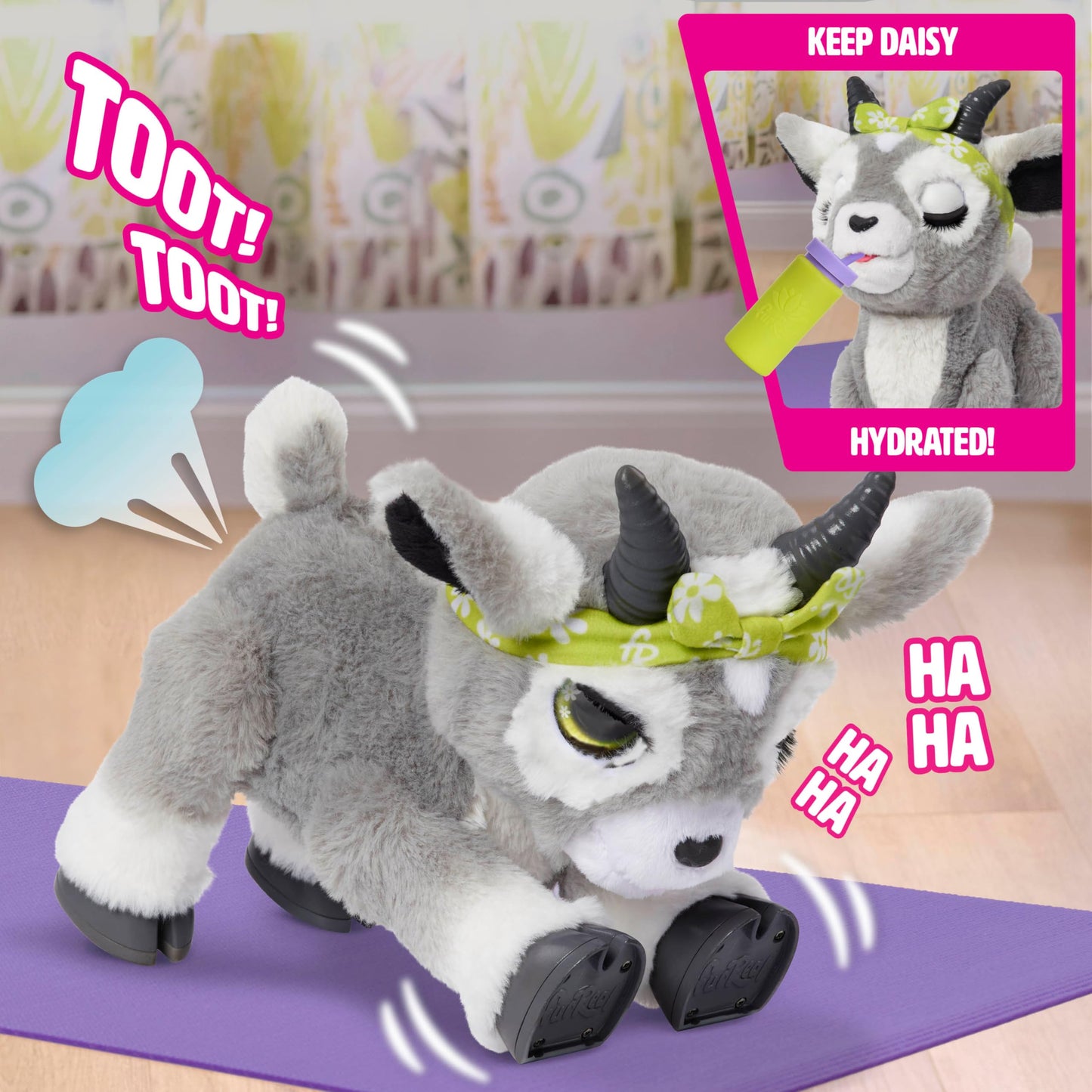 FurReal Daisy the Yoga Goat, Kids Toys for Ages 4 Up, Gifts and Presents