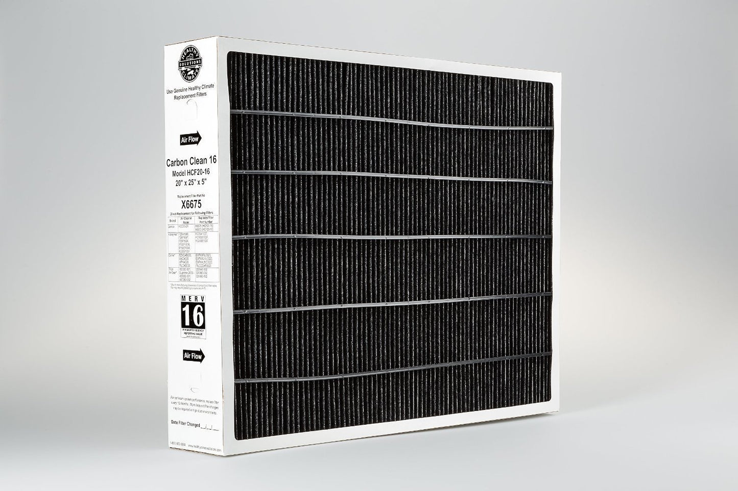 Lennox Healthy Climate X6675 Healthy Climate HCF20-16 Carbon Clean Replacement Filter, MERV16 25"x20"x 5"