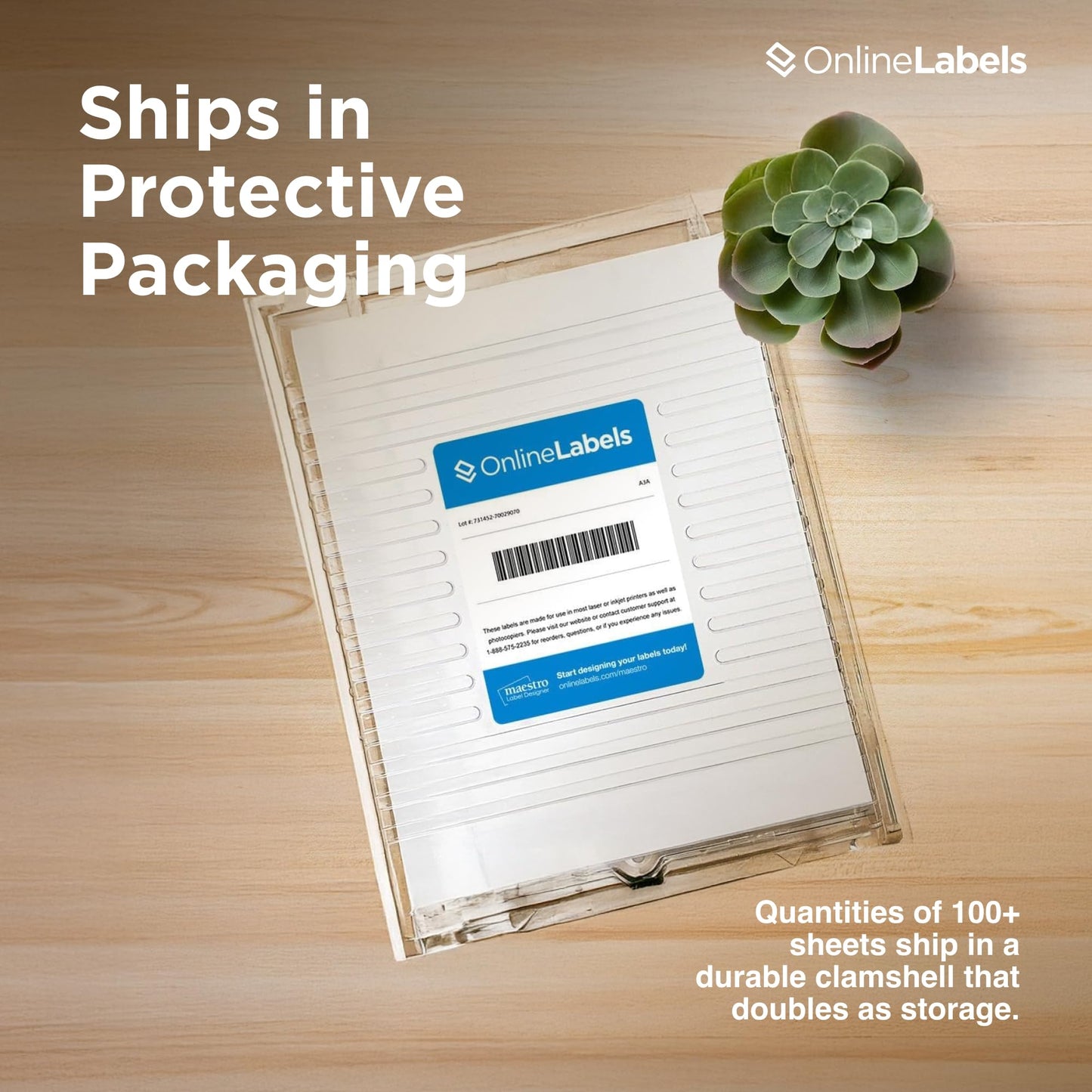 Door Hangers - 4.25 x 11 - Cardstock - Pack of 500, 250 Sheets - Inkjet/Laser Printer - Online Labels
