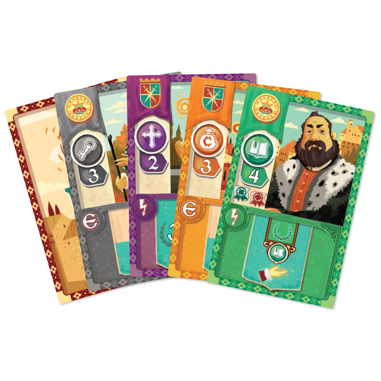 Coimbra Board Game - Renaissance Strategy Game with Innovative Dice Mechanism for Kids & Adults, Ages 14+, 2-4 Players, 60-90 Minute Playtime, Made by Eggertspiele