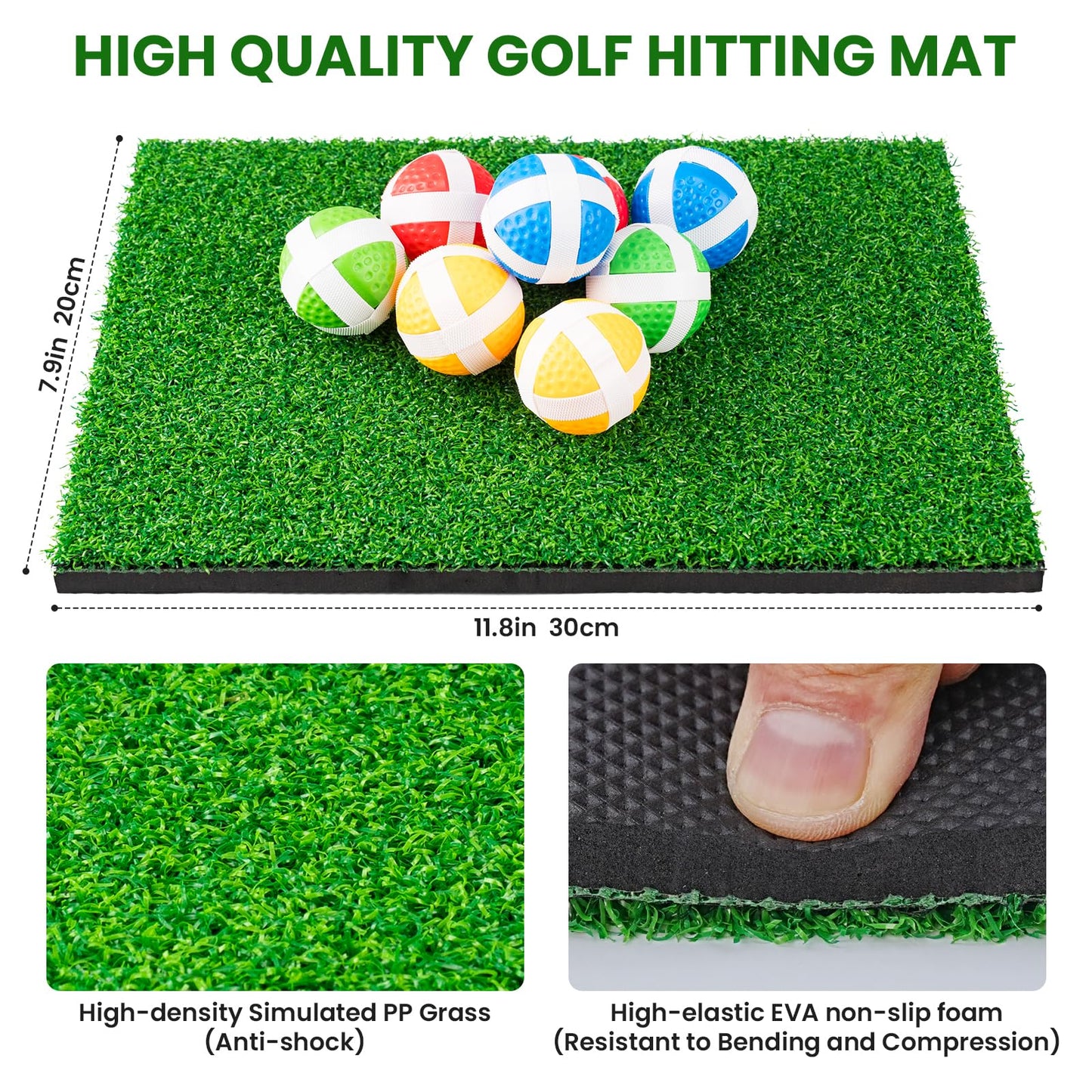 Golf Chipping Practice Mat for Backyard Games, Battle Golf Hitting Mat for Swing Training, Fun Golf Party Game, Perfect for Outdoor Activities