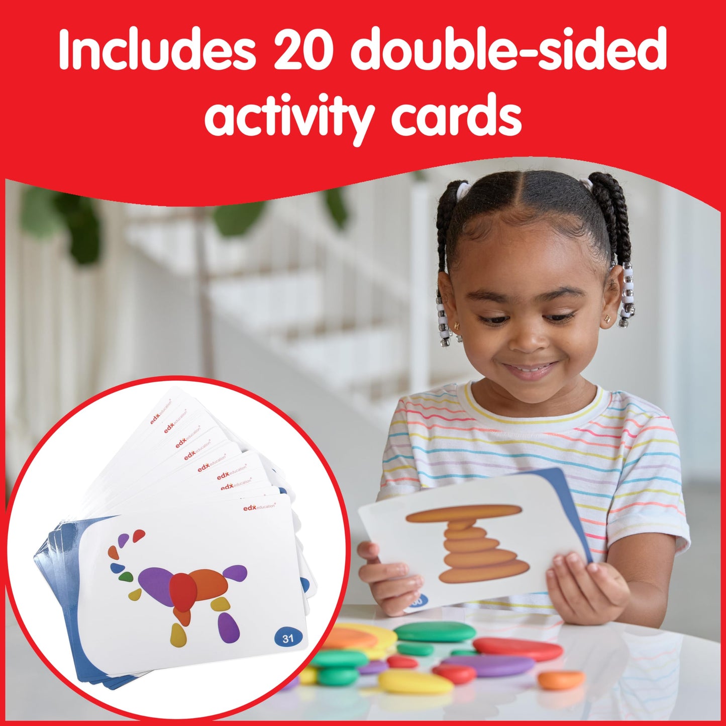 Learning Advantage 13208 Rainbow Pebbles