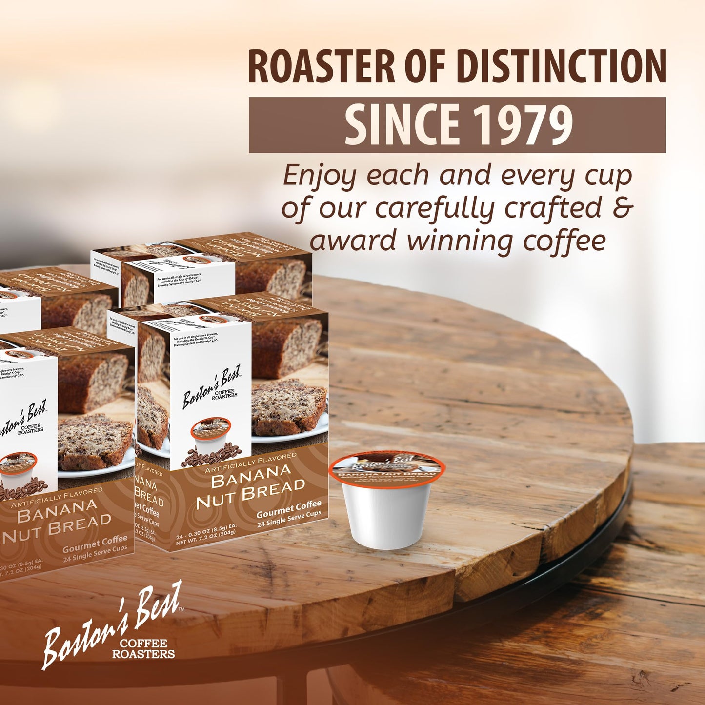 Boston’s Best - Banana Nut Bread Flavored Delicious Gourmet Coffee Compatible with Keurig Coffee Maker, 24 Count (Pack of 4)