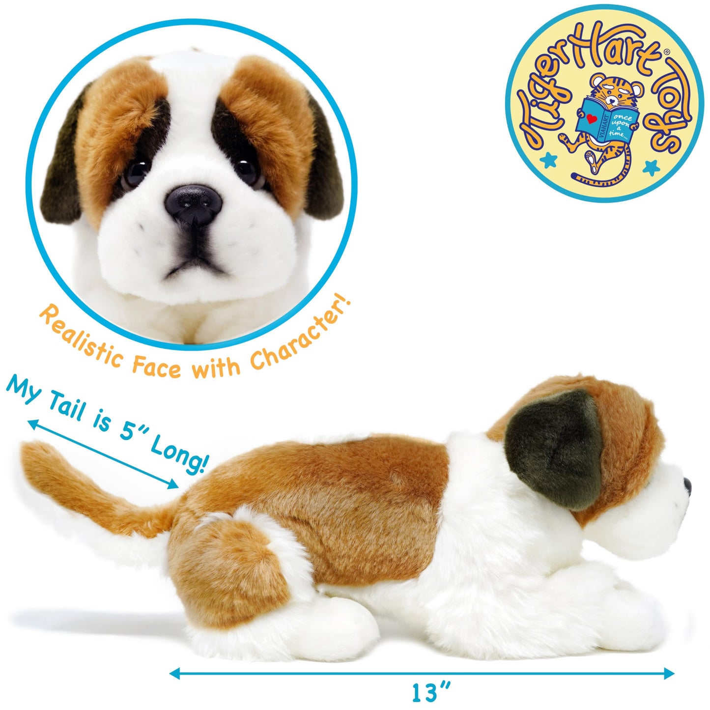 Bernadette The Saint Bernard - 15 Inch Stuffed Animal Plush - by TigerHart Toys