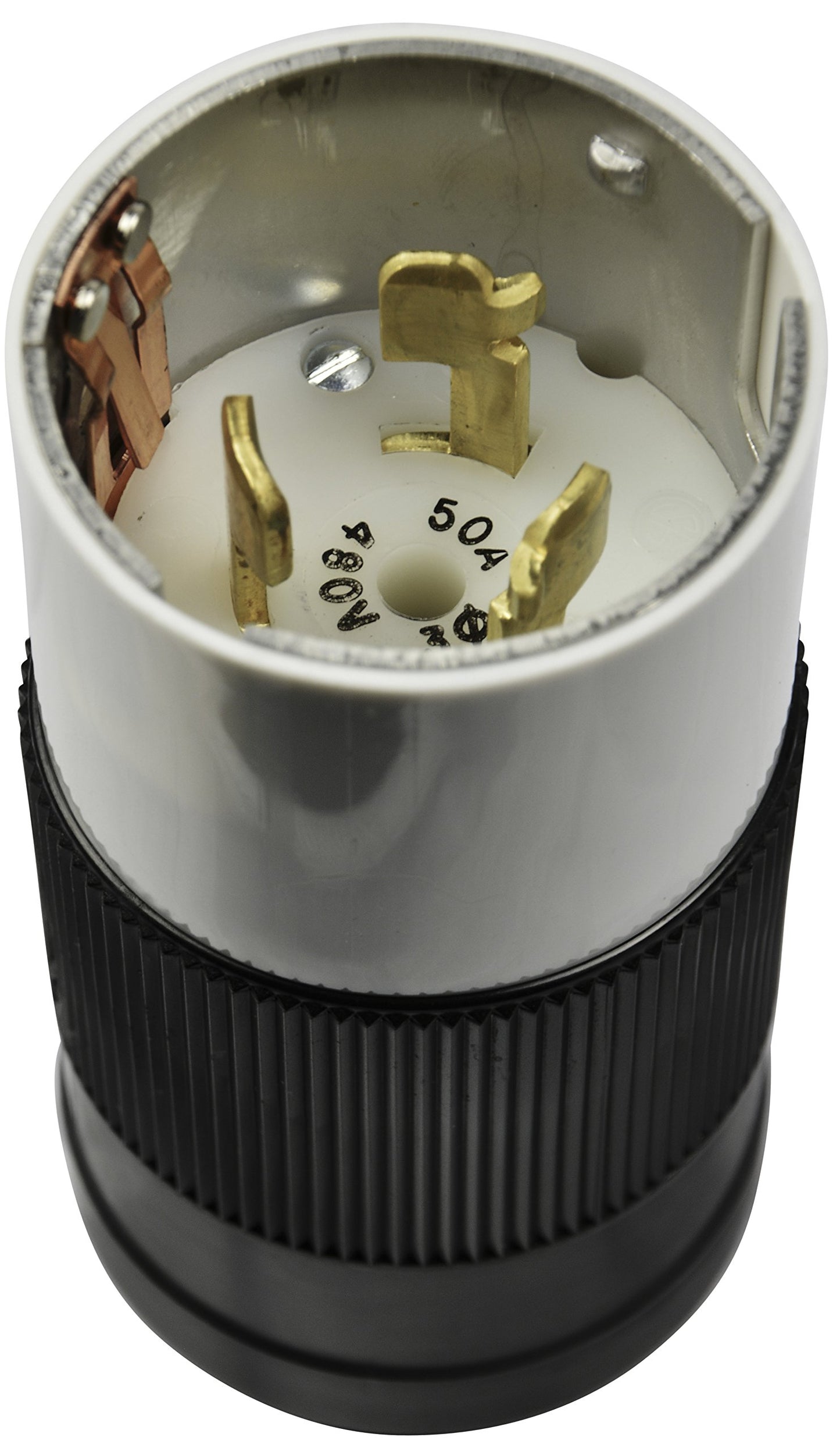 Marinco Power Products CS8165N 50A 3 Phase 480V 3P4W Locking Plug,Black
